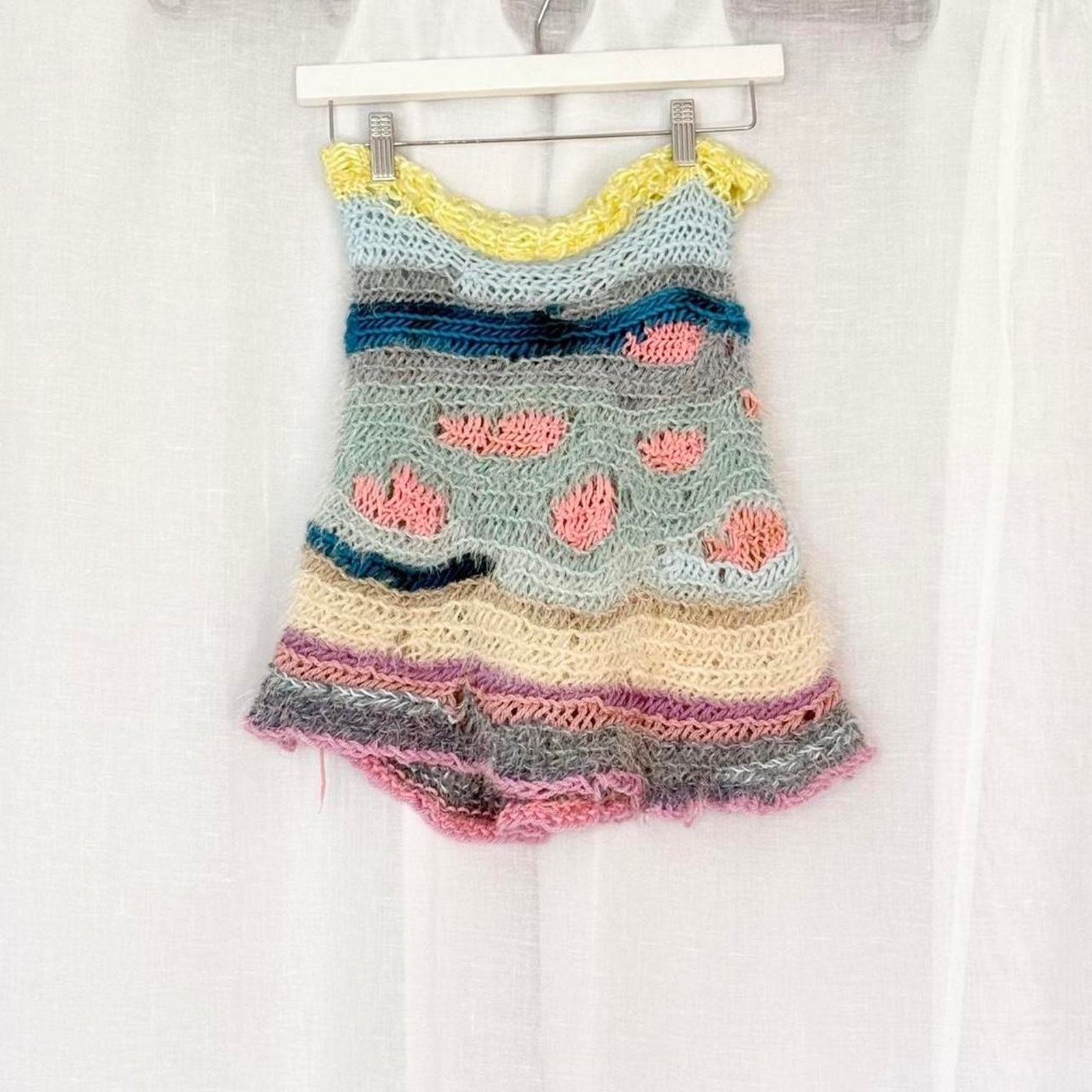 Other ✿ handmade knit polka dot mini skirt ✿ Size 28" / US 6 / IT 42 - 4 Thumbnail