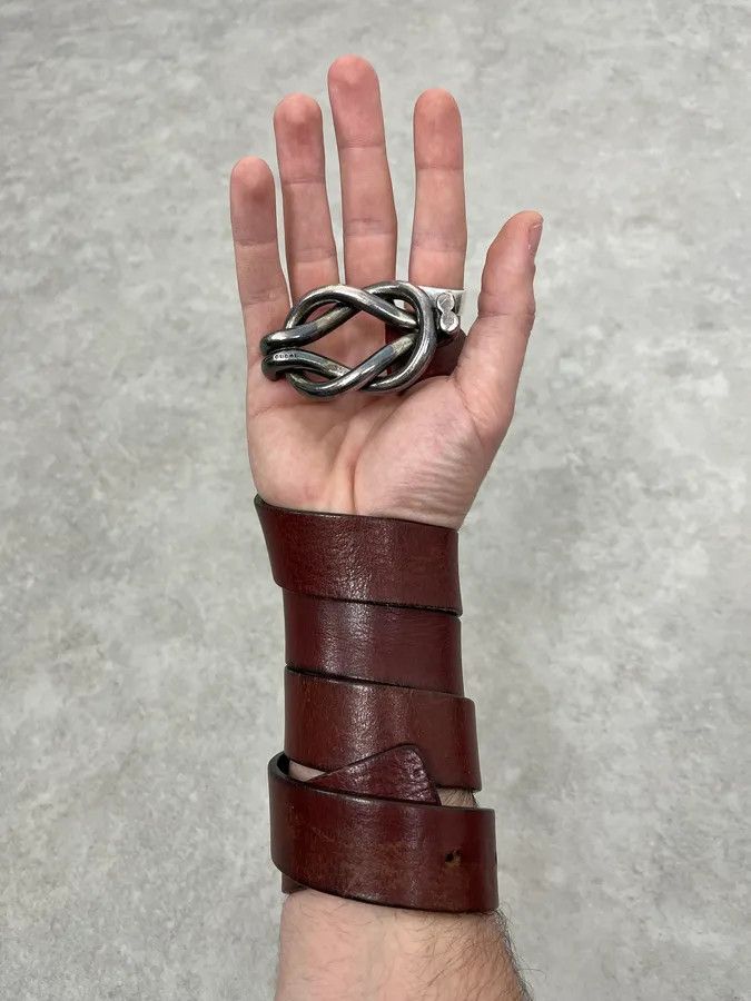 Gucci 2000s Gucci Signature Brown Leather Belt Size ONE SIZE - 2 Thumbnail