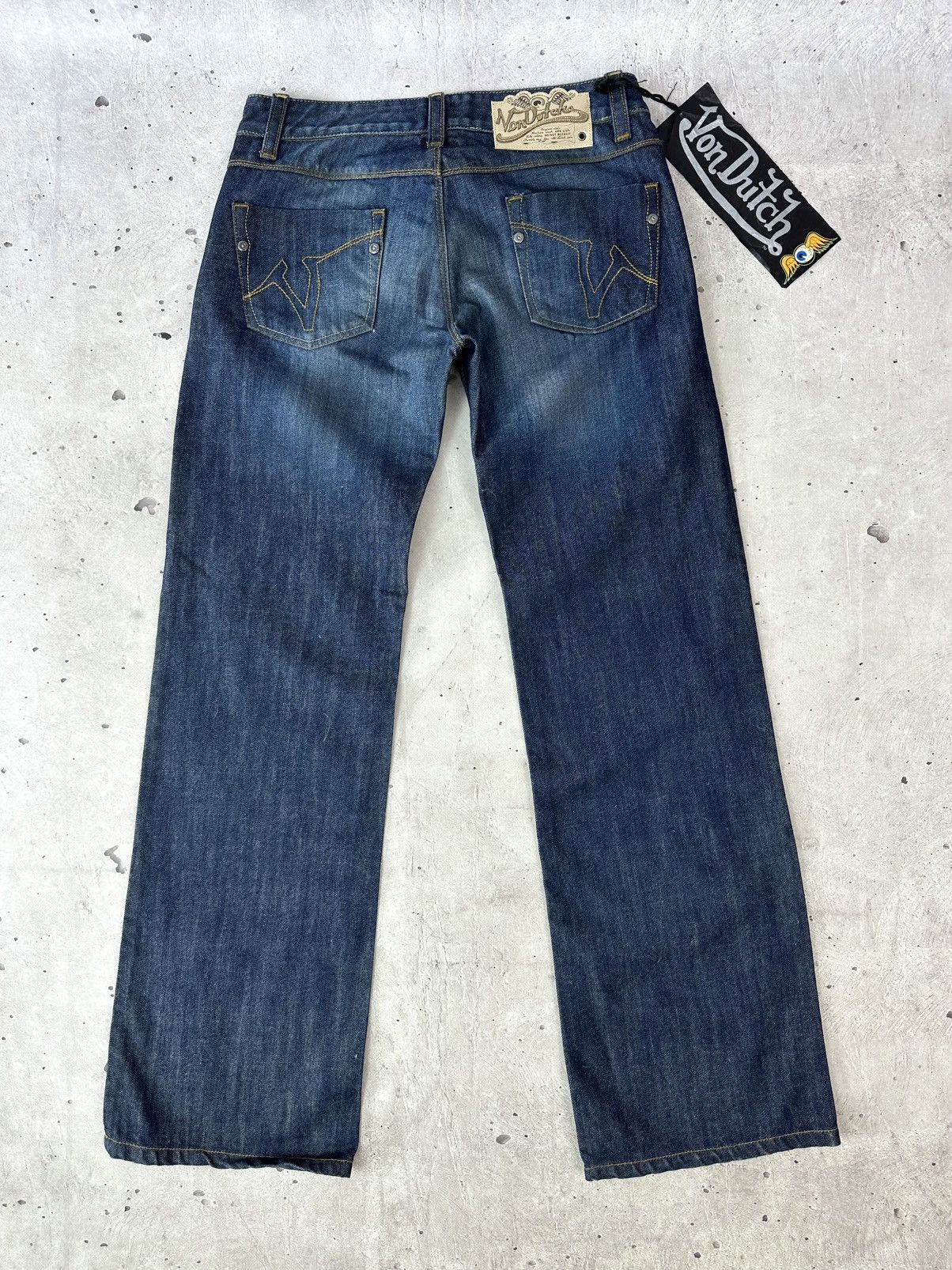 Von Dutch NEW Von Dutch Navy Washed Cotton Women’s Denim Pants Size 28" / US 6 / IT 42 - 9 Thumbnail
