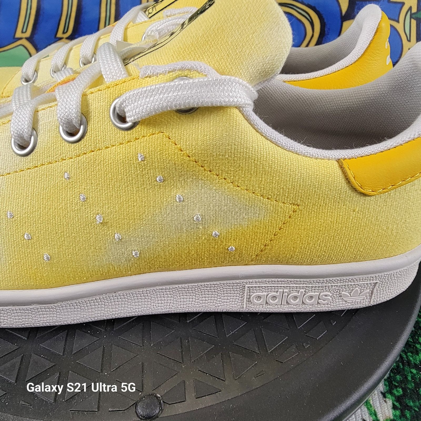 Adidas Adidas Pharrell Williams HU Stan Smith Yellow Men's Sz 5 Size US 5 / EU 37 - 3 Thumbnail