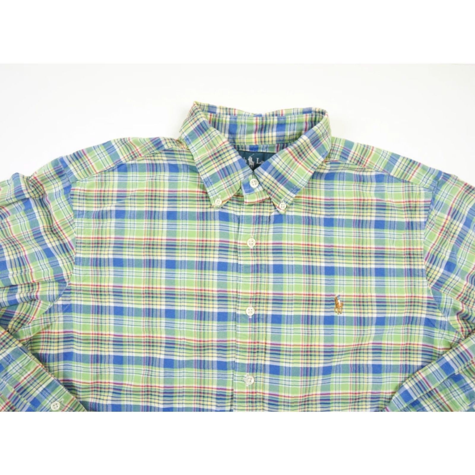 Ralph Lauren VINTAGE Ralph Lauren Button Down Shirt Mens Large Green Check Classic Fit Size US L / EU 52-54 / 3 - 2 Thumbnail