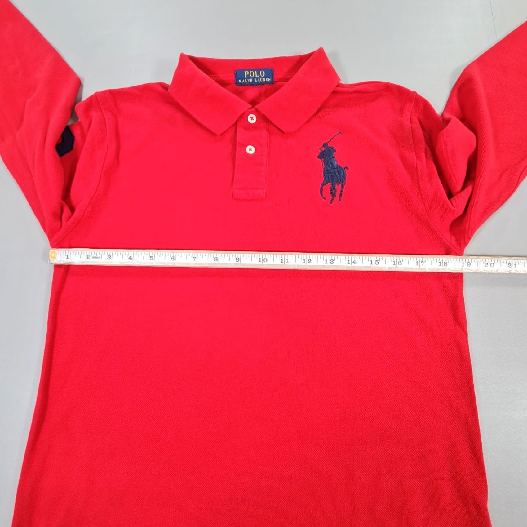 Polo Ralph Lauren Polo Ralph Lauren Polo Shirt Red XS Long Sleeves Pique Cotton Logo Button Collared Mens Shirt Size US XS / EU 42 / 0 - 5 Thumbnail