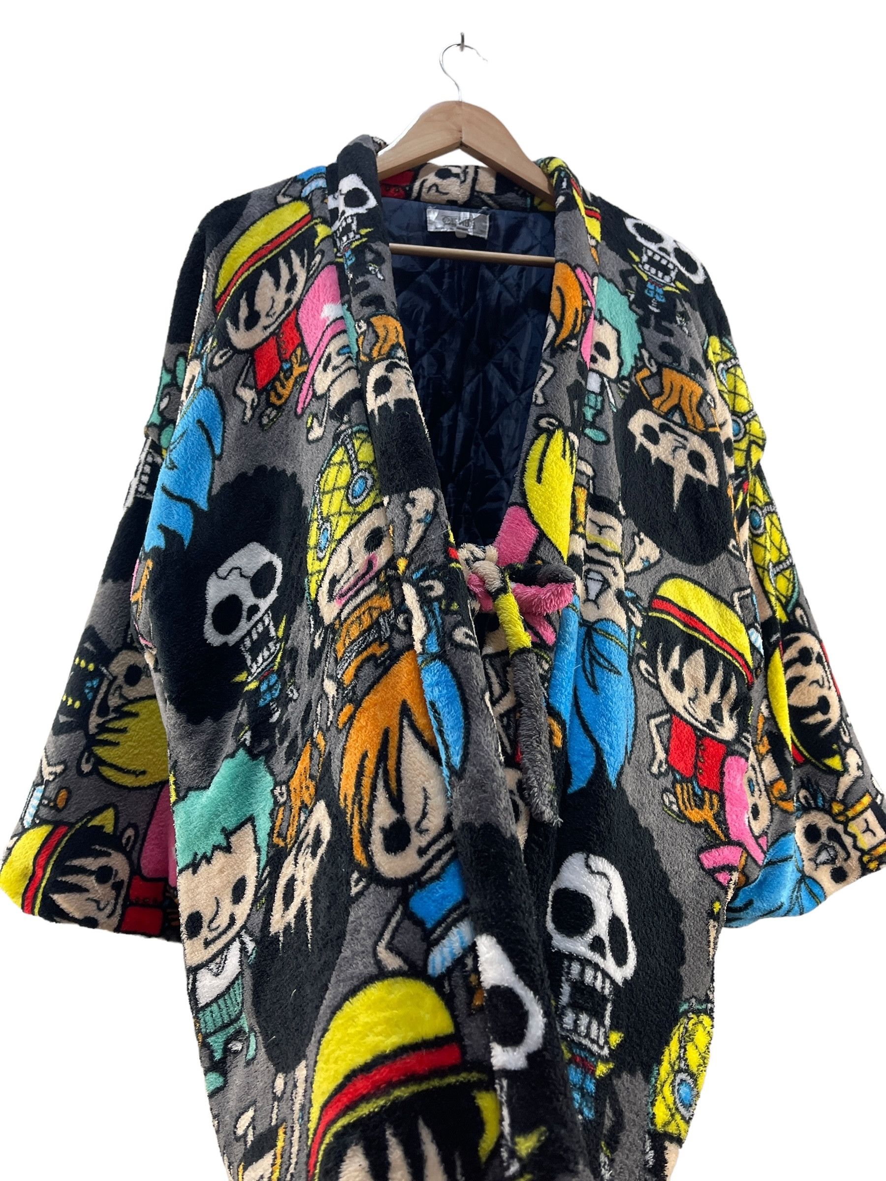 Anime Vintage One Piece Kimono Full Print Fleece Jacket Size US L / EU 52-54 / 3 - 8 Thumbnail
