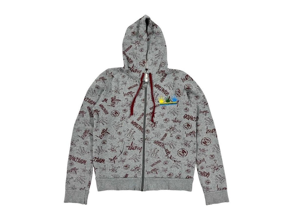 Stussy Stussy Girl Oldskool Fullprint Rasta Fullzip Hoodie Jacket Size US S / EU 44-46 / 1 - 1 Thumbnail