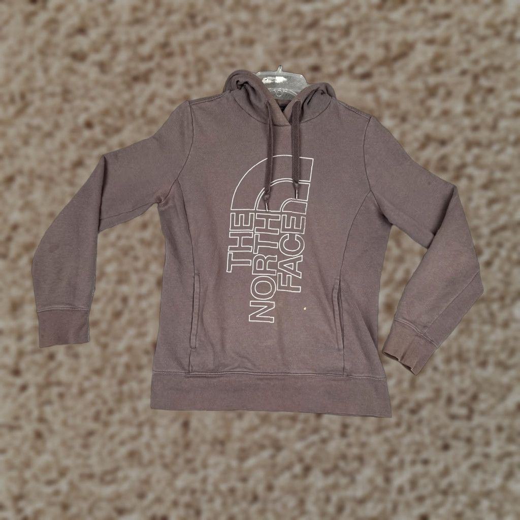 The North Face The North Face Hoodie Womens Medium Brown Vertical Logo Pullover Sweatshirt Size M / US 6-8 / IT 42-44 - 1 Thumbnail
