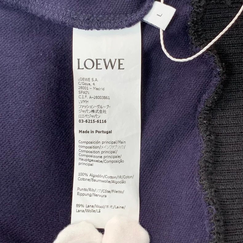 Loewe Loewe Patchwork logo embroidered cotton round neck long sl Size L / US 10 / IT 46 - 6 Thumbnail