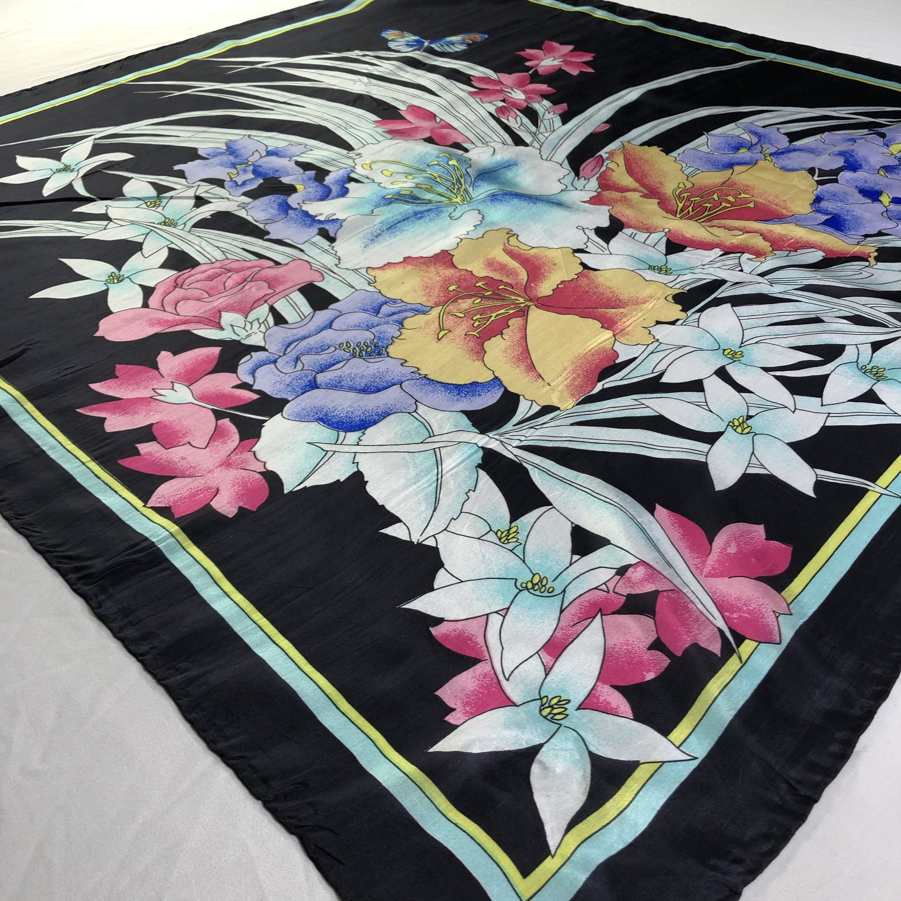 Vintage Vintage Silk Scarf Size ONE SIZE - 3 Thumbnail