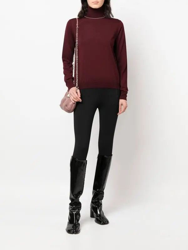 Maison Margiela o1y0625 Turtleneck Sweater in Burgundy Size S / US 4 / IT 40 - 5 Thumbnail