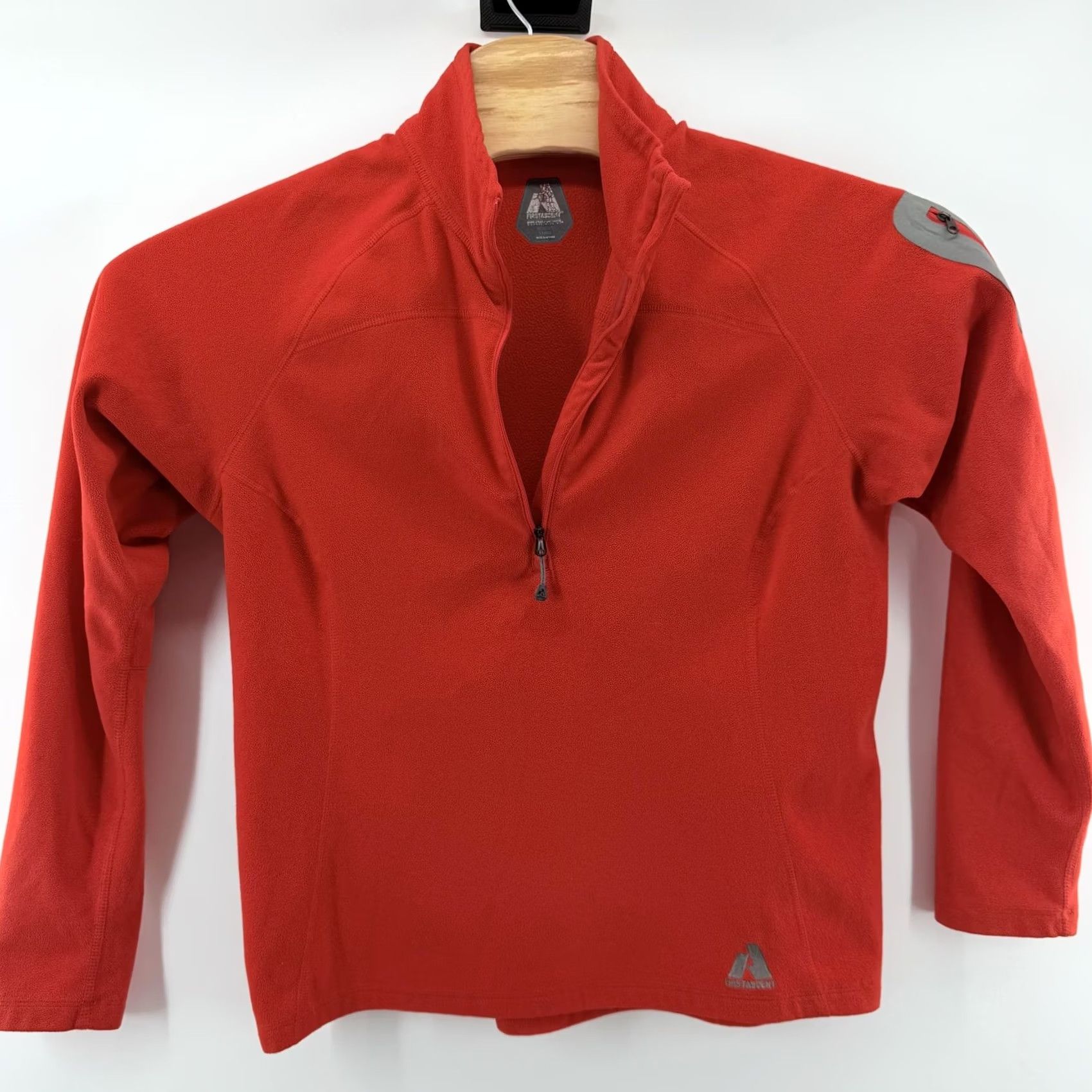 Eddie Bauer Eddie Bauer First Ascent Pullover Womens Large Orange Fleece Quarter Zip Outdoor Jacket Size L / US 10 / IT 46 - 4 Thumbnail