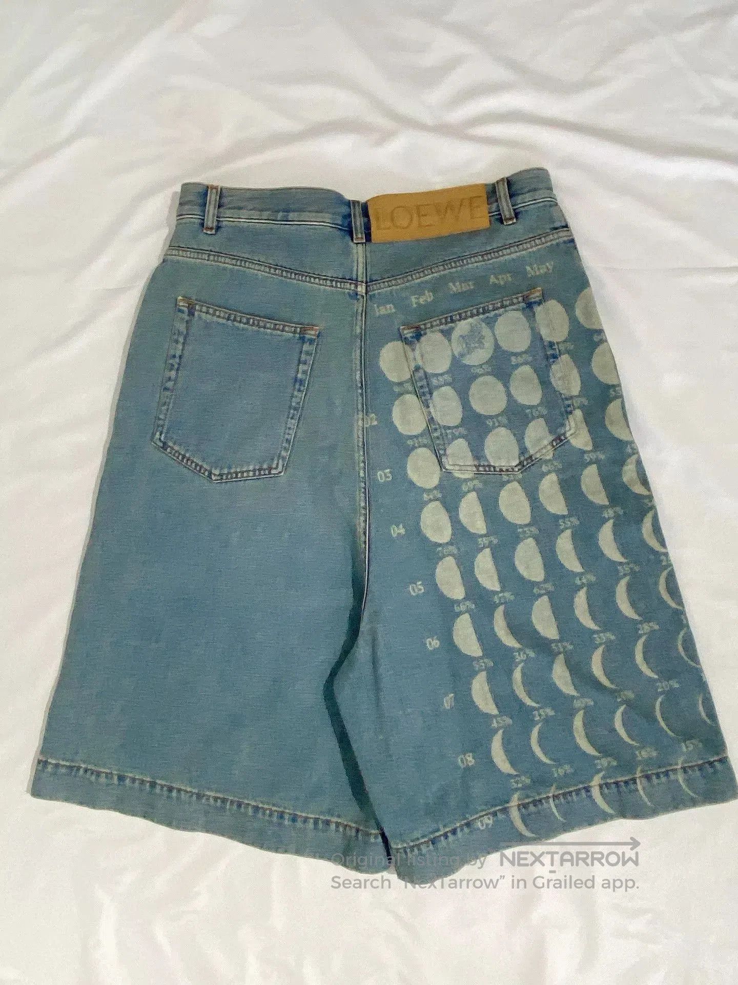 Loewe Loewe Moon Phase Denim Shorts. Size US 38 / EU 54 - 2 Thumbnail