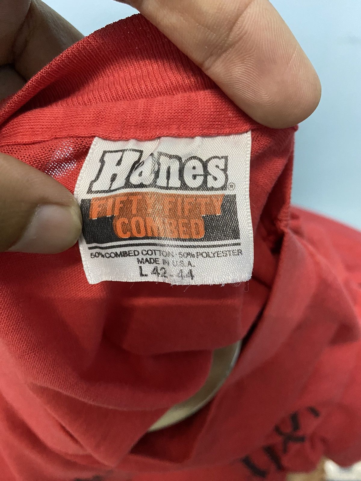 Hanes × Vintage Rare vintage hanes 80s tee Size US L / EU 52-54 / 3 - 9 Thumbnail