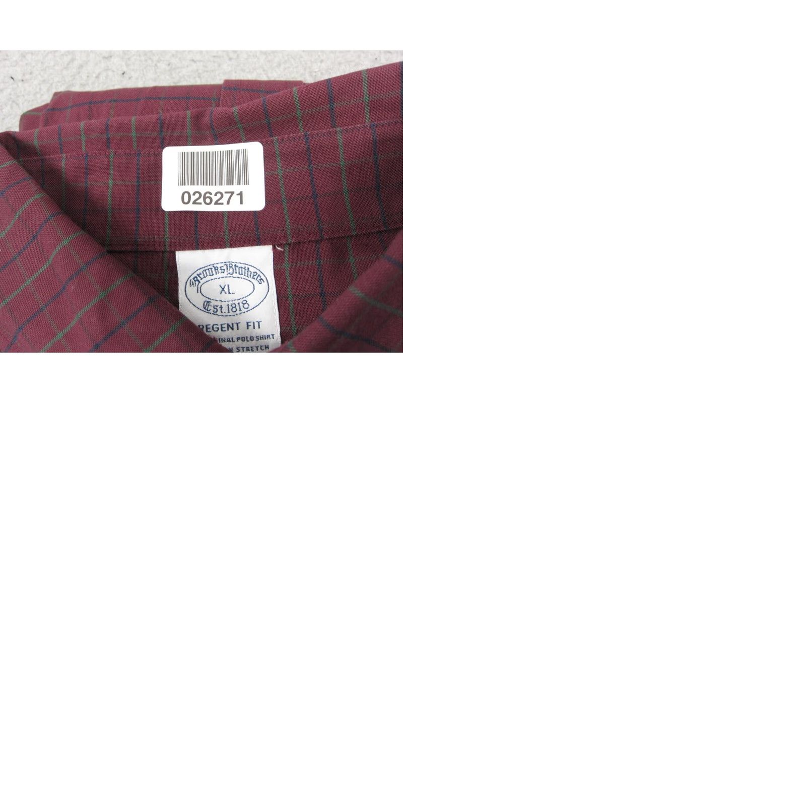 Brooks Brothers Brooks Brothers Shirt Adult XL Red Cotton Stretch Regent Fit Mens Button-Up Long Sleeve Button-Down Collar Classic, Preppy Pattern Check Non-Iron Size US XL / EU 56 / 4 - 9 Thumbnail