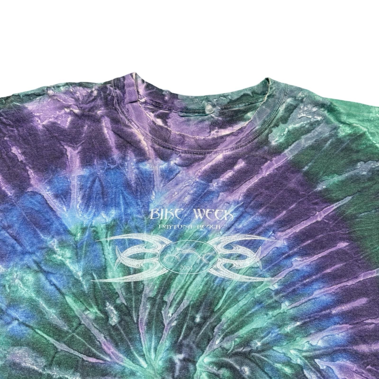 Designer 2004 Daytona Beach Bike Week Ice Tie-Dye T-Shirt Size US XL / EU 56 / 4 - 3 Thumbnail