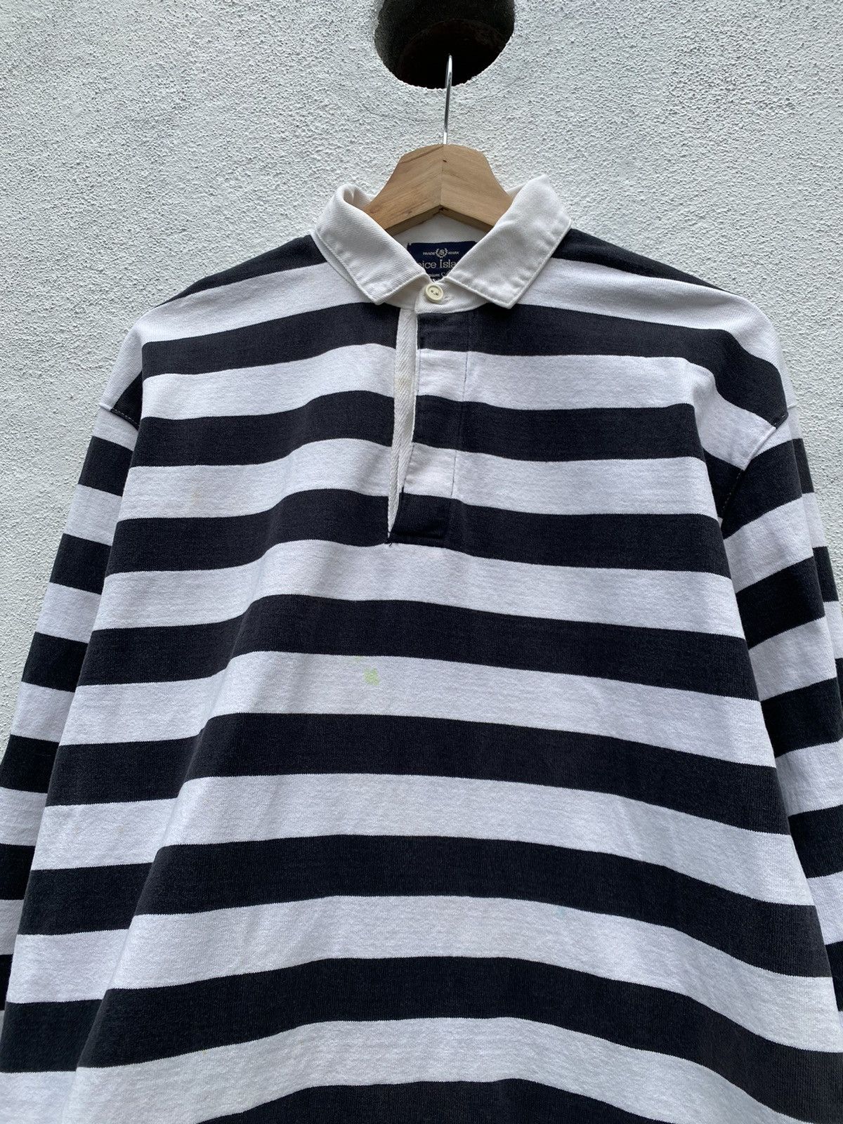 Designer × Polo Ralph Lauren × Vintage Vintage Stripe Spice Island Polo Rugby Long Sleeves Size US L / EU 52-54 / 3 - 2 Thumbnail