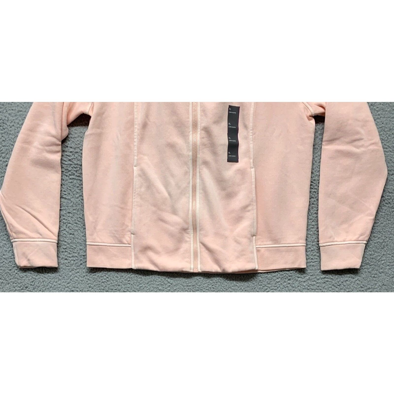 Vintage New All In Motion Women's XL Fleece Jacket Hooded Full Zip 2-Pockets Peachy Pink Size XL / US 12-14 / IT 48-50 - 3 Thumbnail