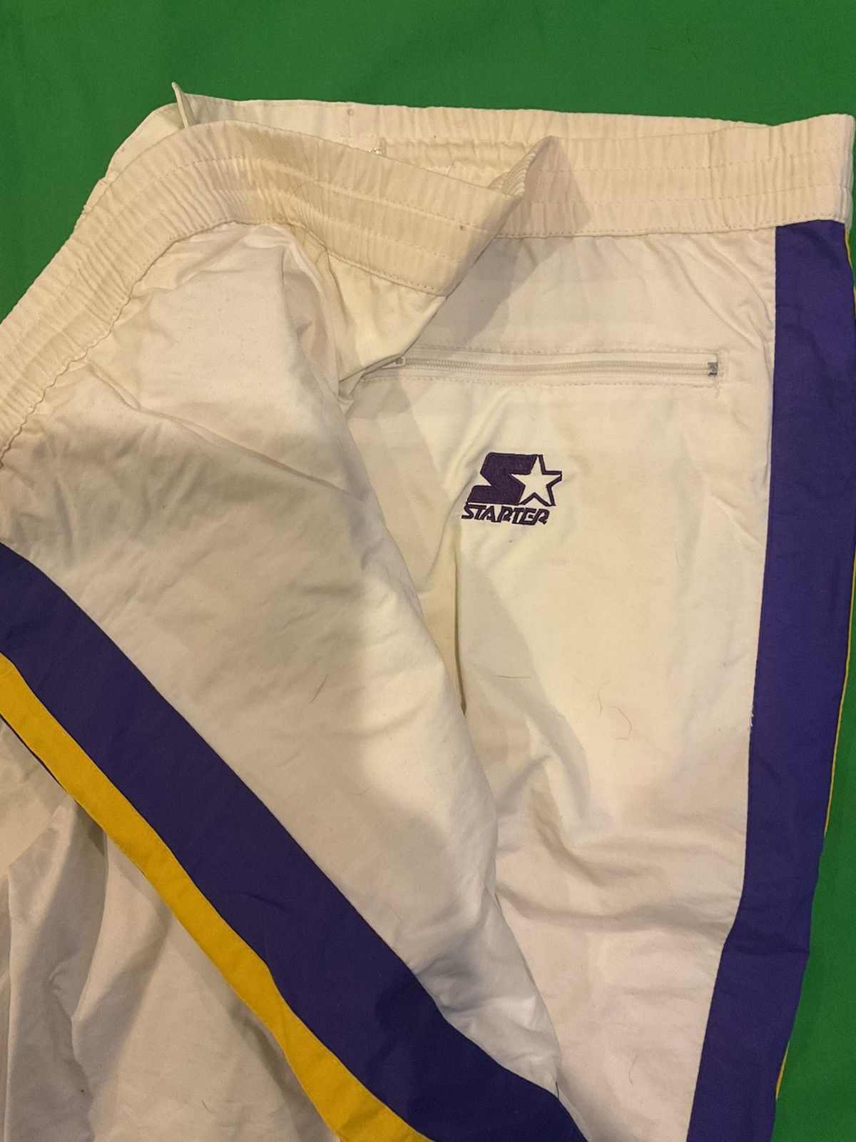 NBA × Vintage Vintage Lakers Authentic white and purple track pants Size US 34 / EU 50 - 2 Thumbnail