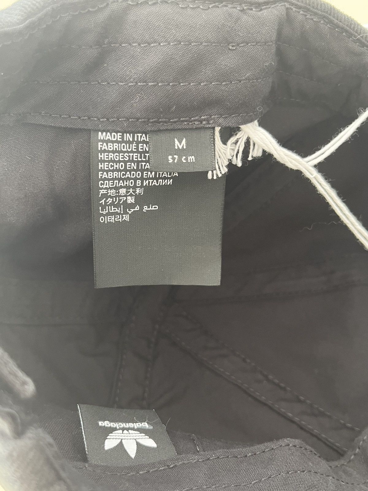 Adidas × Balenciaga Balenciaga x Adidas 3 Stripe Skinny Brim Black Baseball Cap Size ONE SIZE - 4 Thumbnail