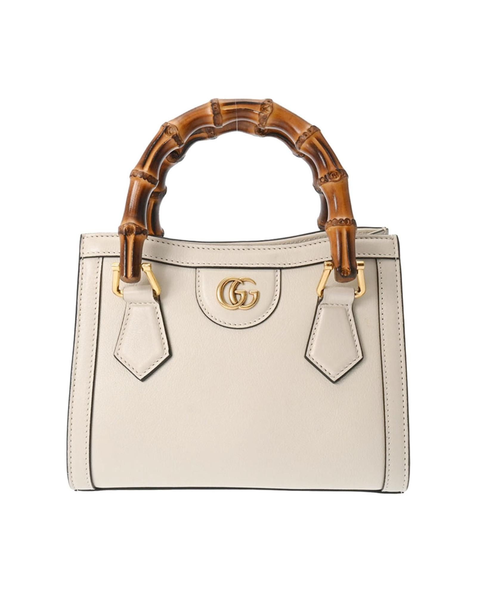 image of Gucci Sophisticated Leather Handbag With Iconic Detailing in White, Women's