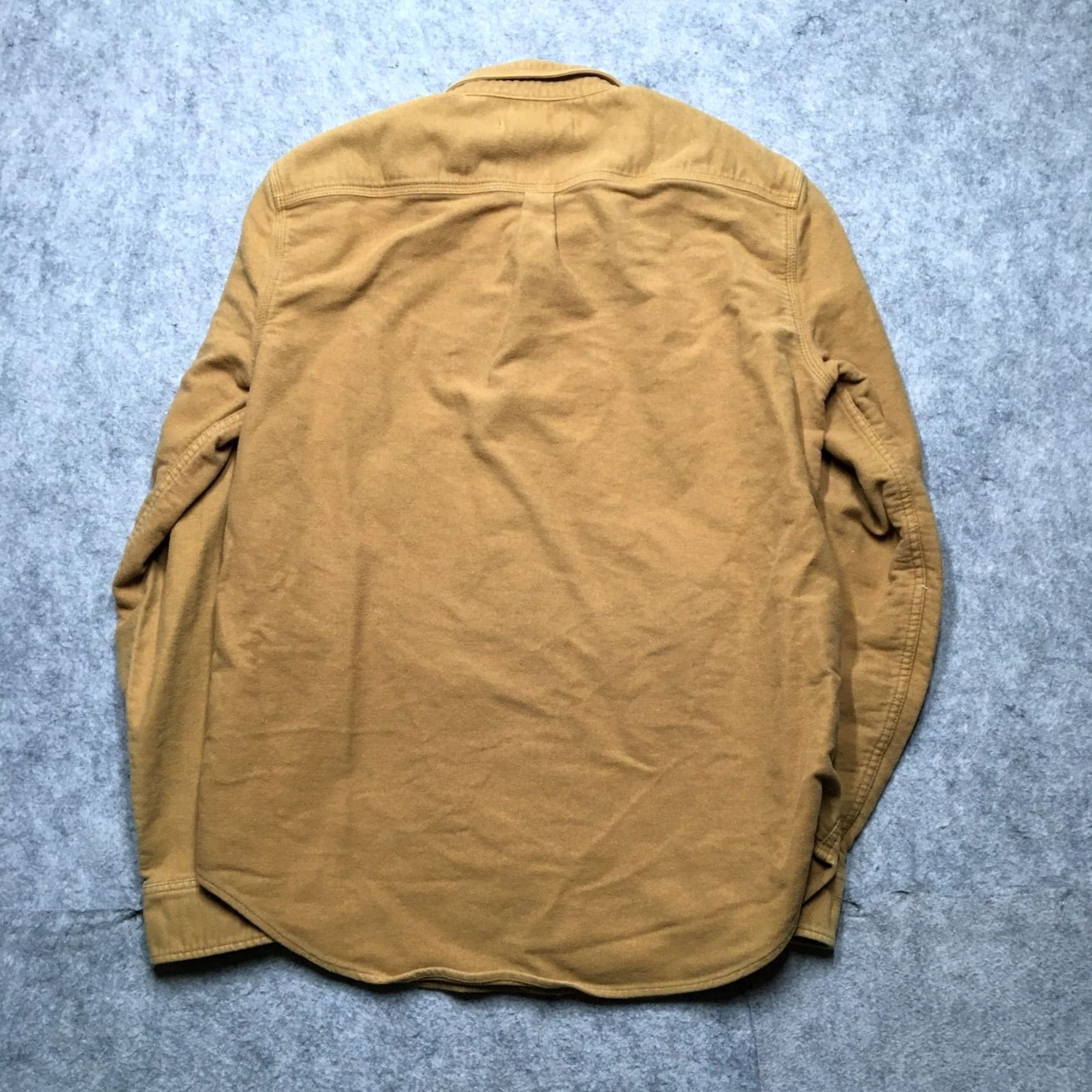 Outerknown OUTERKNOWN Chamois Flannel Shirt Men M Gold Heavyweight Button Surf Beach Long Sleeve Collared Pocketed Button-Up Vintage: No Size US M / EU 48-50 / 2 - 6 Thumbnail