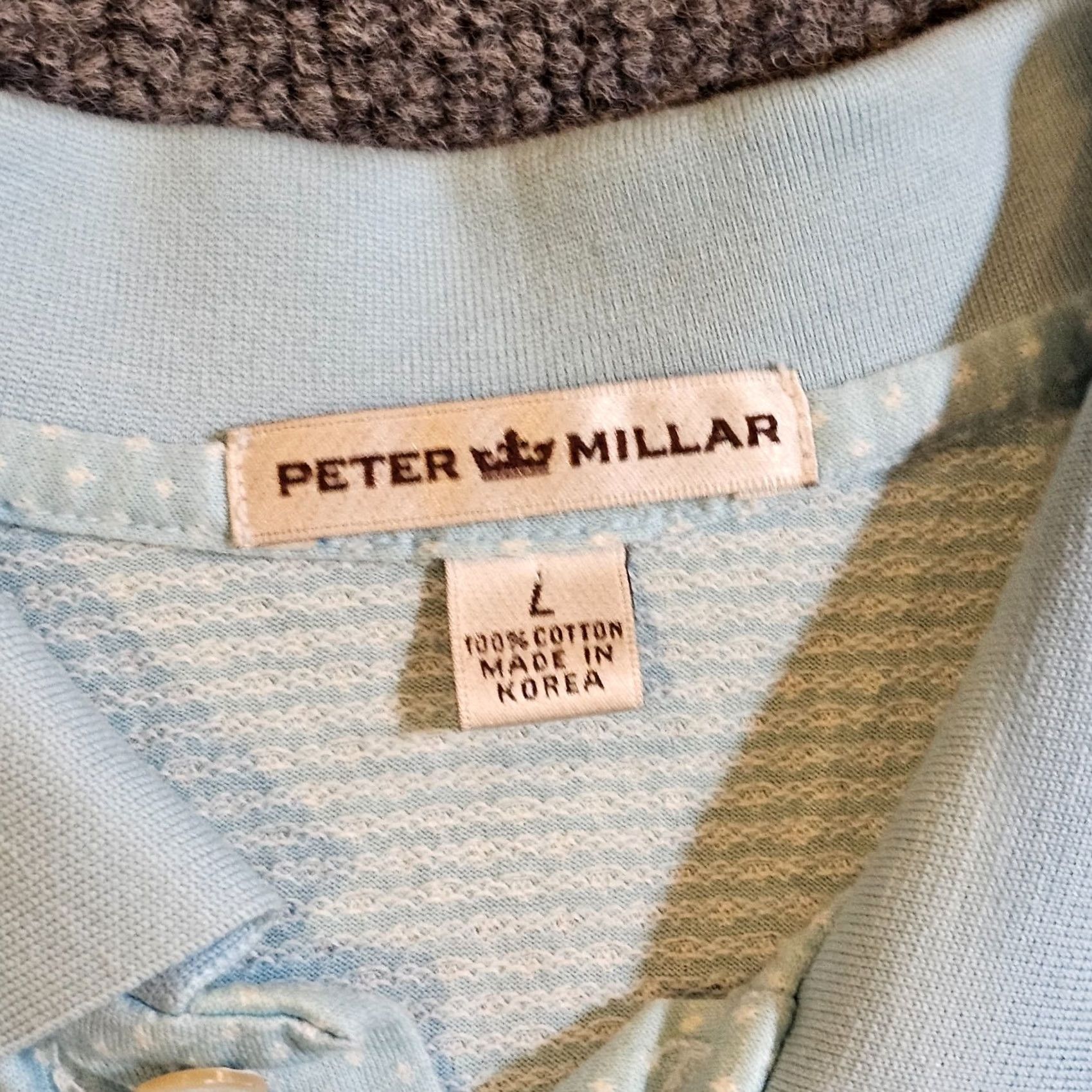 Peter Millar Peter Millar Polo Shirt Men Large Blue Polka Dot Performance Stretch Golf Casual Size US L / EU 52-54 / 3 - 3 Thumbnail