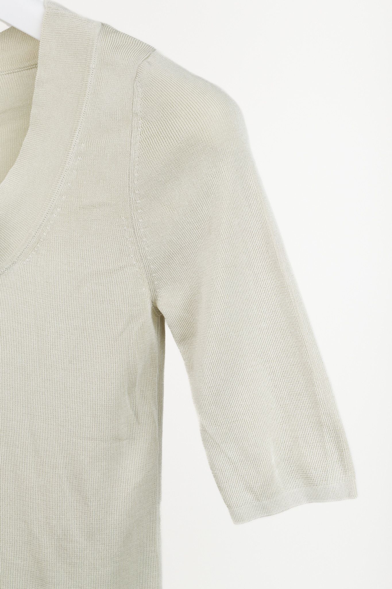 Akris Akris Cream Scoop Neck Beige Knit Top Size M / US 6-8 / IT 42-44 - 5 Thumbnail
