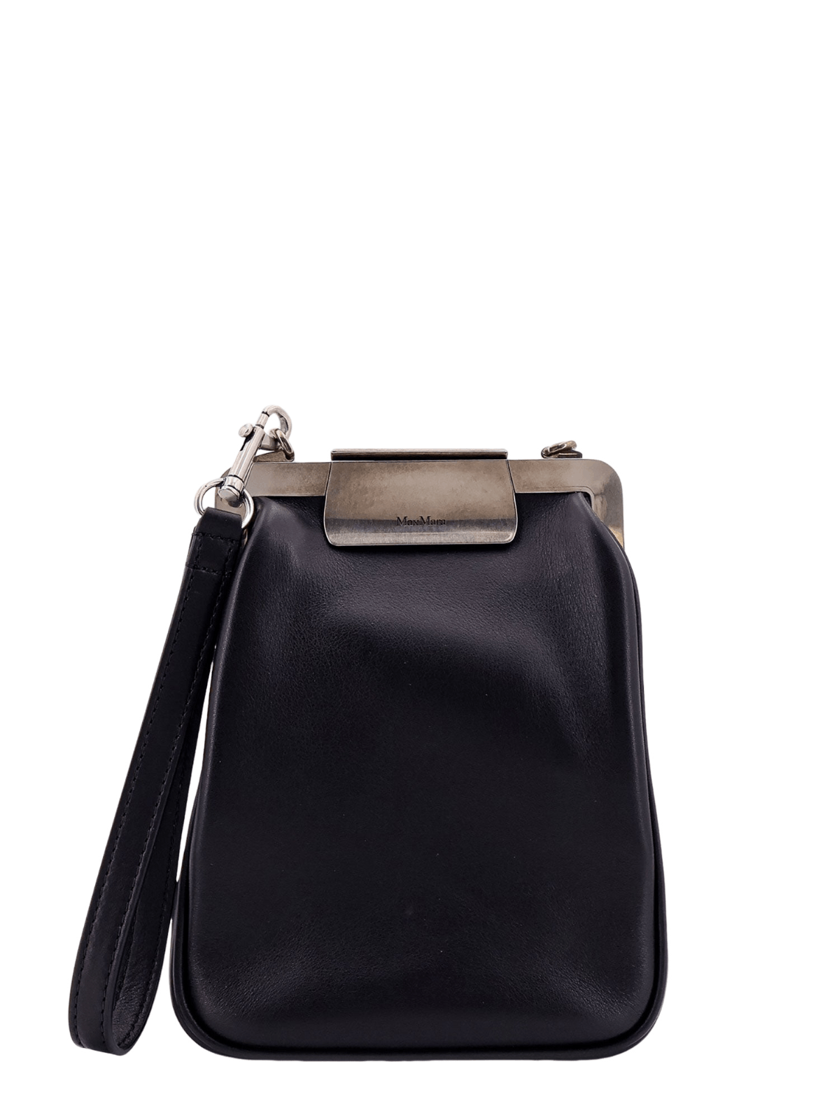 Max Mara MAX MARA Black Leather Vertical Shoulder Bag New Size ONE SIZE - 5 Thumbnail