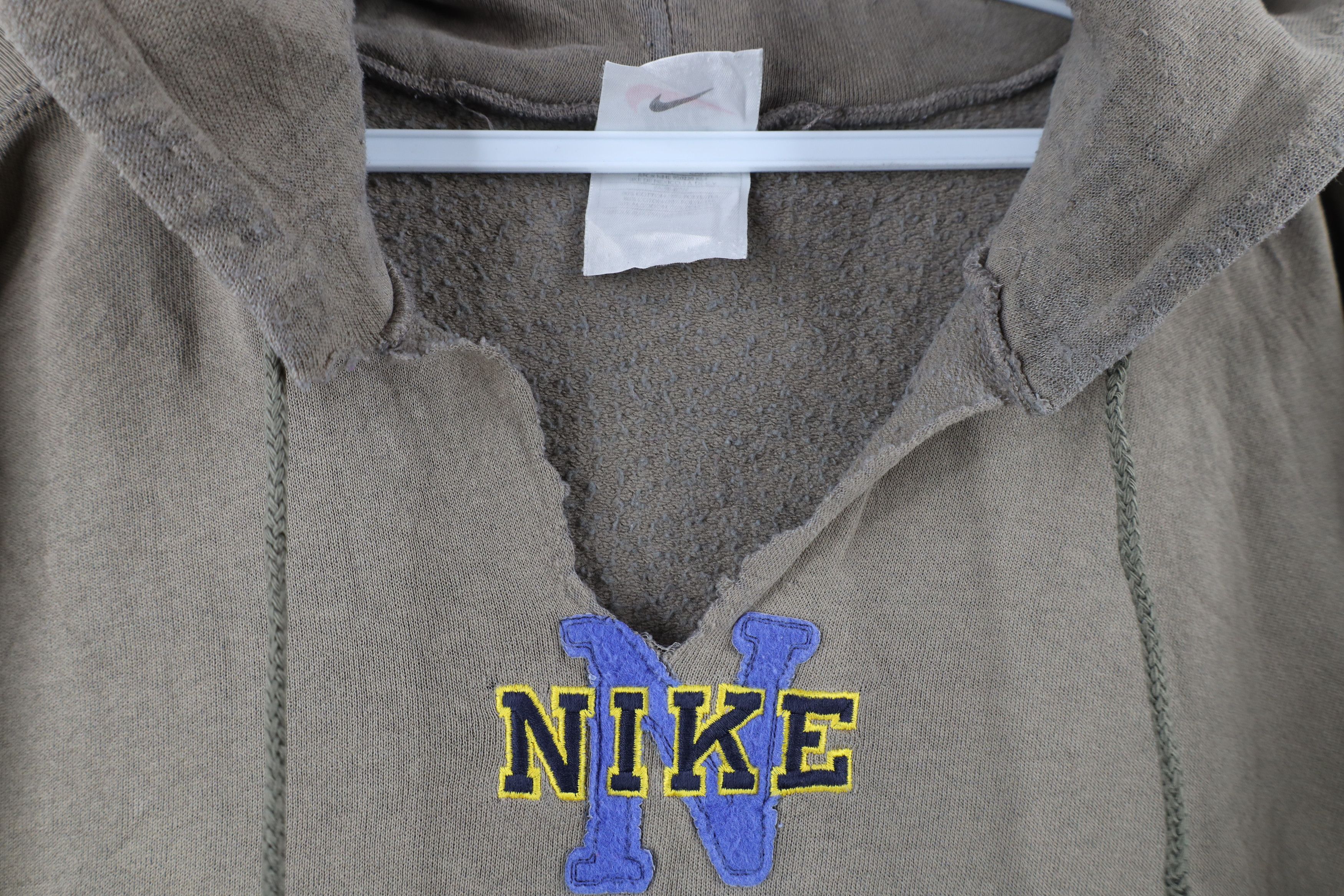 Nike × Vintage Vintage 90s Nike Scott Cetner Swoosh Hoodie Sweatshirt Gray Size US XL / EU 56 / 4 - 5 Thumbnail