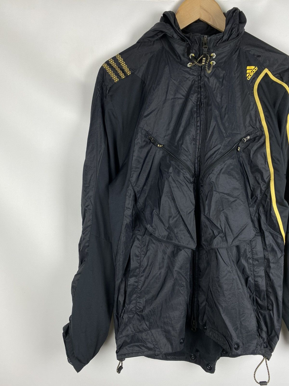 Adidas Adidas Running Vintage Japanese Hooded Windbreaker Jacket Size US M / EU 48-50 / 2 - 2 Thumbnail