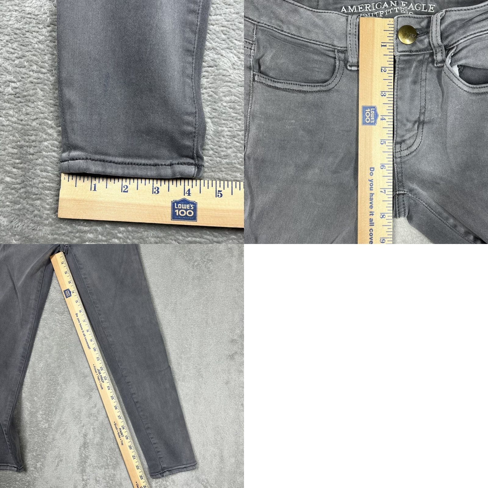 American Eagle Outfitters American Eagle Outfitters Jeans Women 00 Gray Skinny Stretch Denim Size 24" / US 00 / IT 34 - 9 Thumbnail