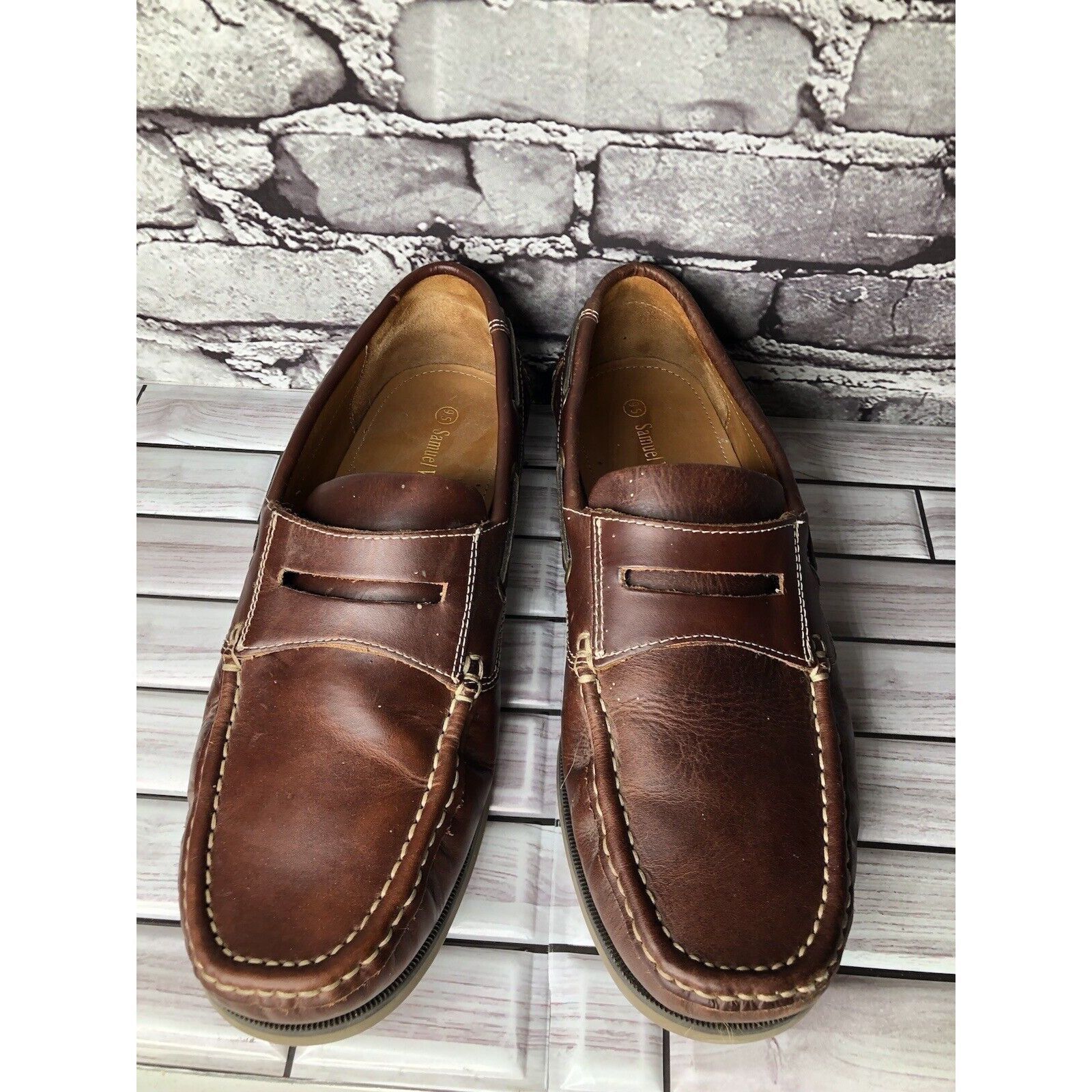 Windsor Smith Samuel Windsor Brown Leather Penny Loafers Casual Boat Shoes Size US 9.5 / EU 42-43 - 2 Thumbnail