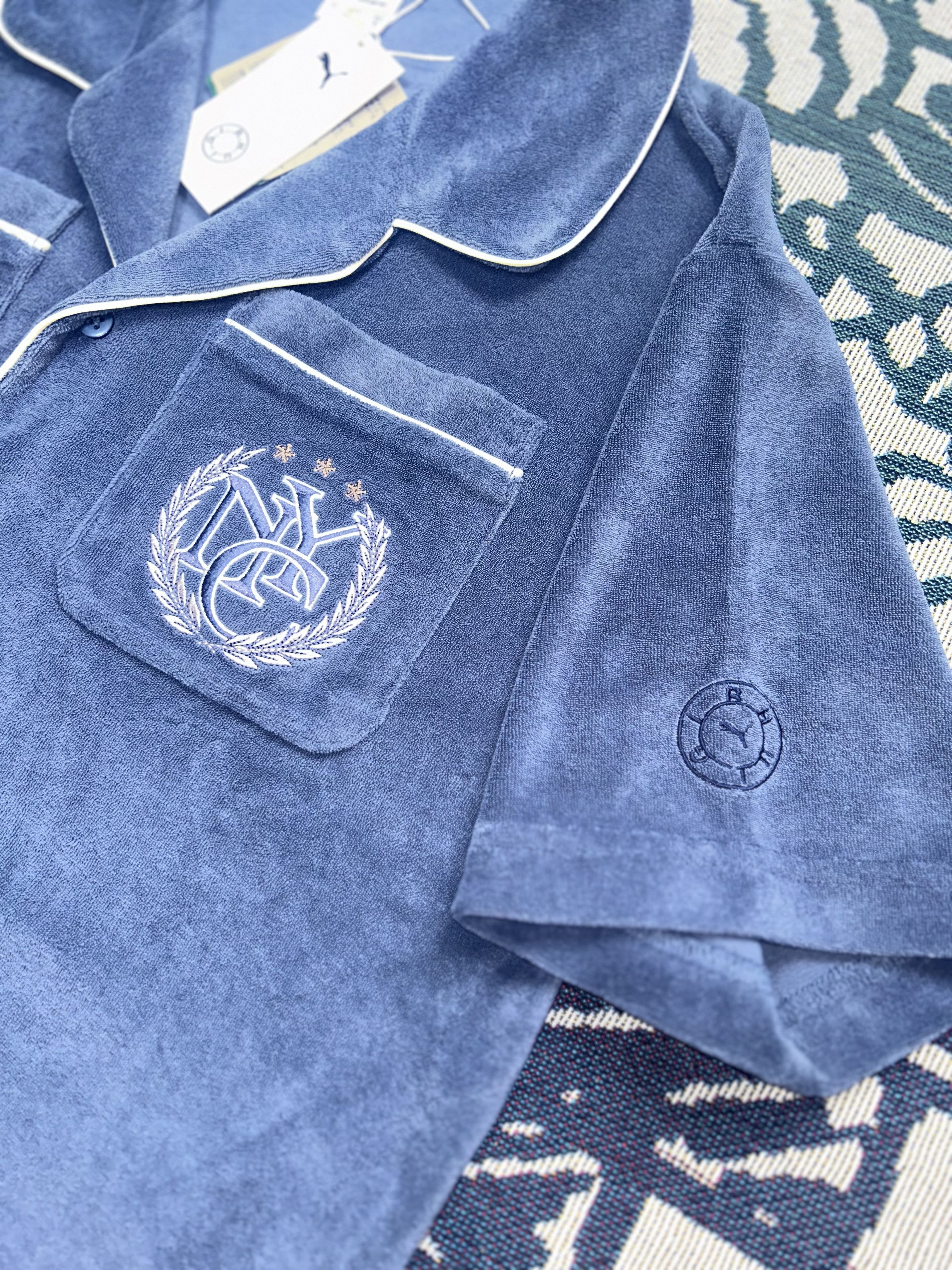 Puma × Rhude [L] PUMA x RHUIGI terry shirts blue men shirts bathrobe Size US L / EU 52-54 / 3 - 3 Thumbnail