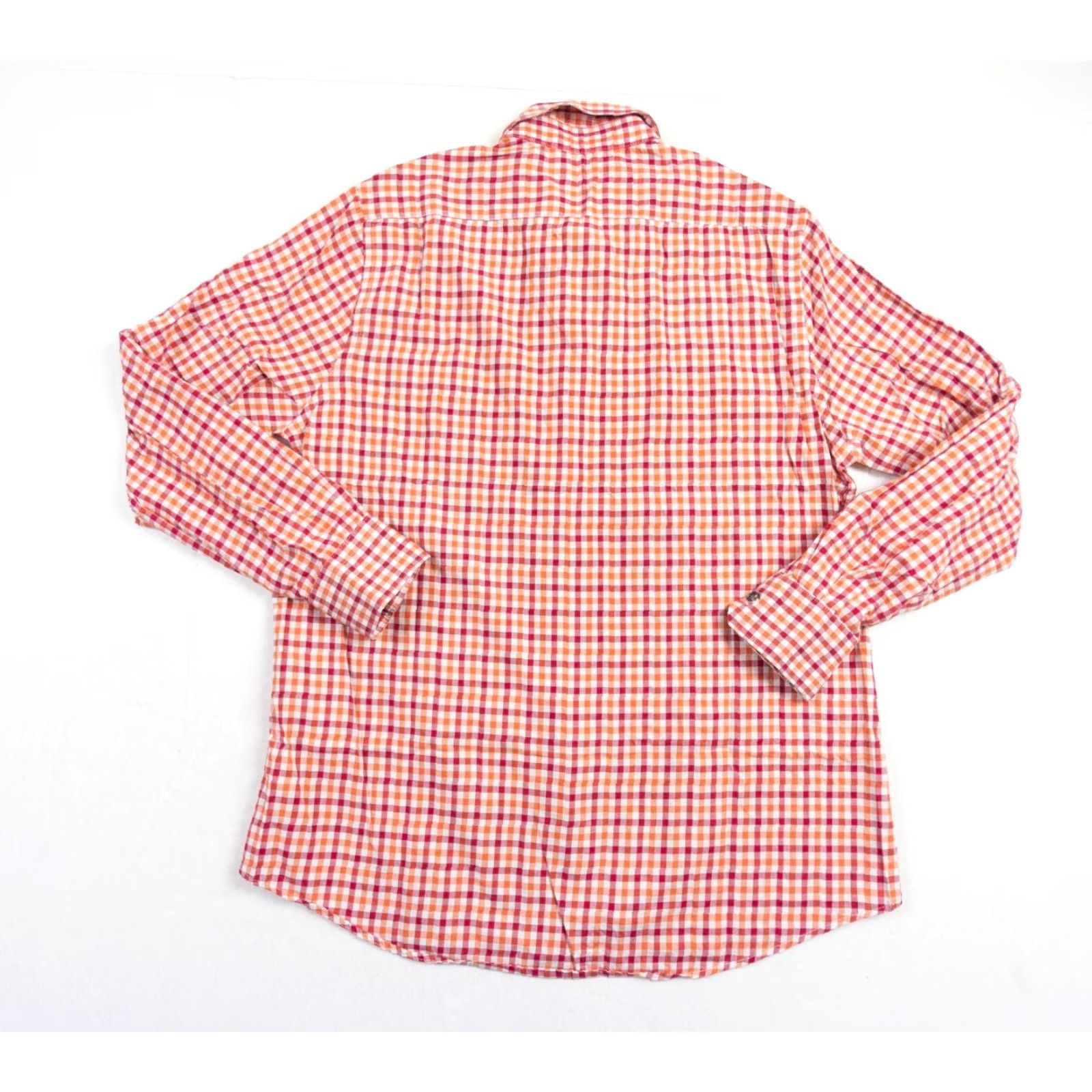 Express EXPRESS Men’s Medium Red Check Button-Up Long Sleeve Modern Fit Shirt Size US M / EU 48-50 / 2 - 5 Thumbnail