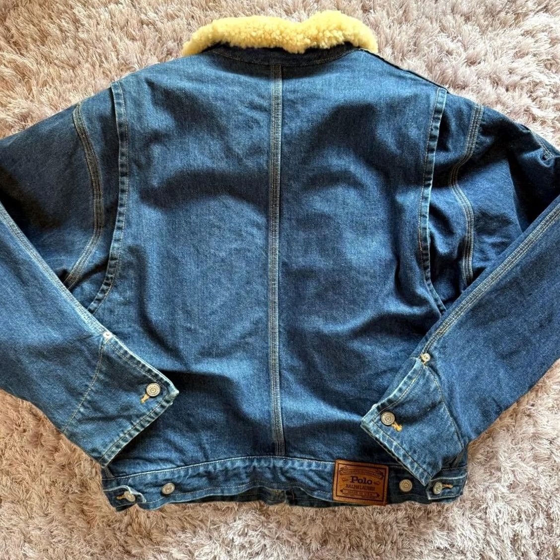 Polo Ralph Lauren 80s Ralph Lauren Country Shearling Denim Jacket Vintage Women Rare Used JAPAN Size S / US 4 / IT 40 - 3 Thumbnail
