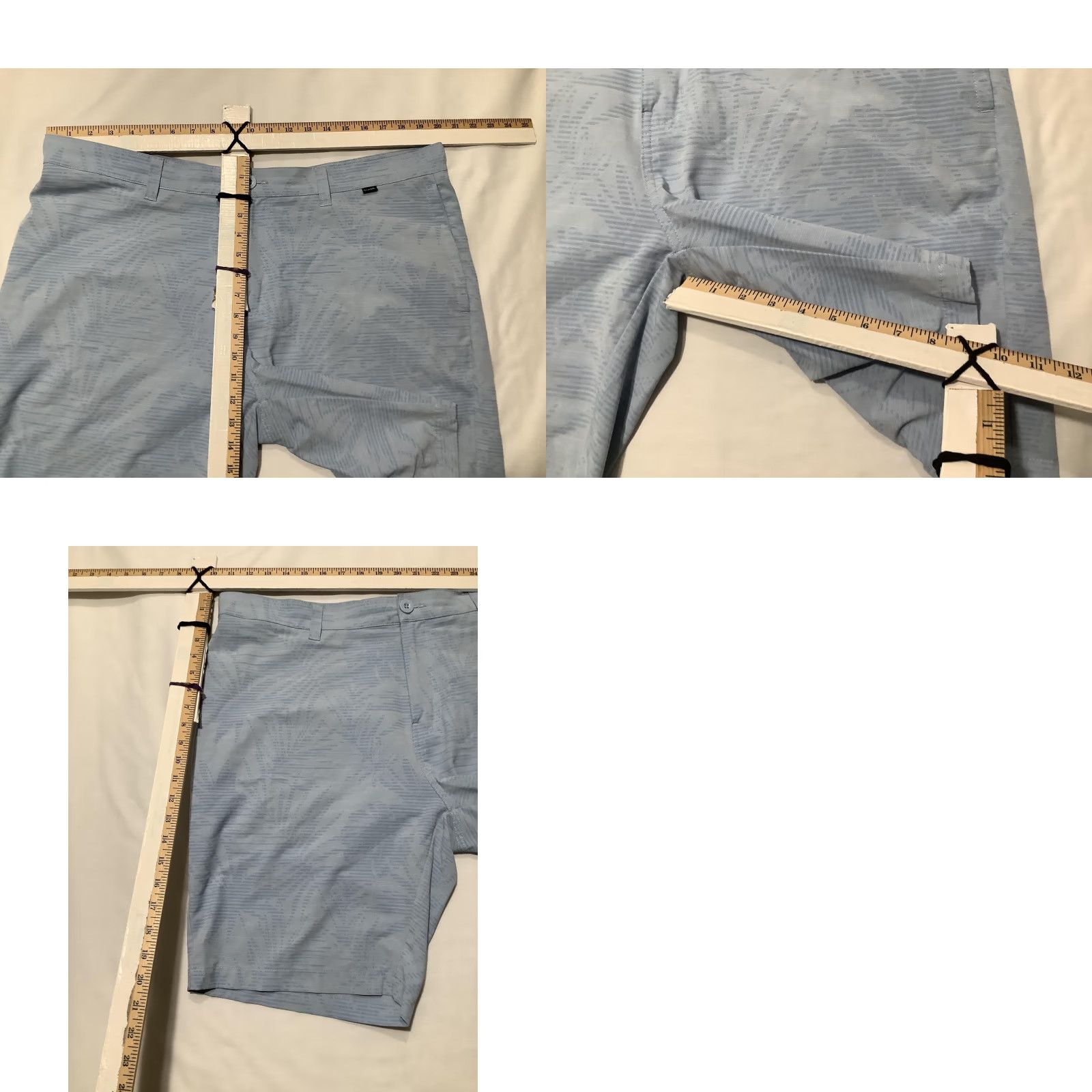 TravisMathew Travis Mathew Shorts Mens 40 Blue Palm Print Stretch Golf Chino 10in Casual Size US 40 / EU 56 - 8 Thumbnail