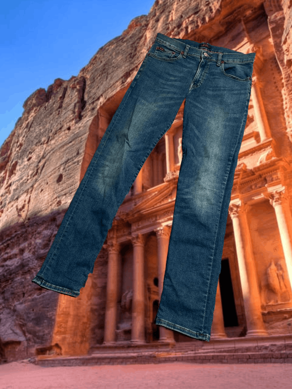Polo Ralph Lauren jeans pants blue Polo Ralph Lauren Y2K logo vintage Size 28" / US 6 / IT 42 - 1 Thumbnail