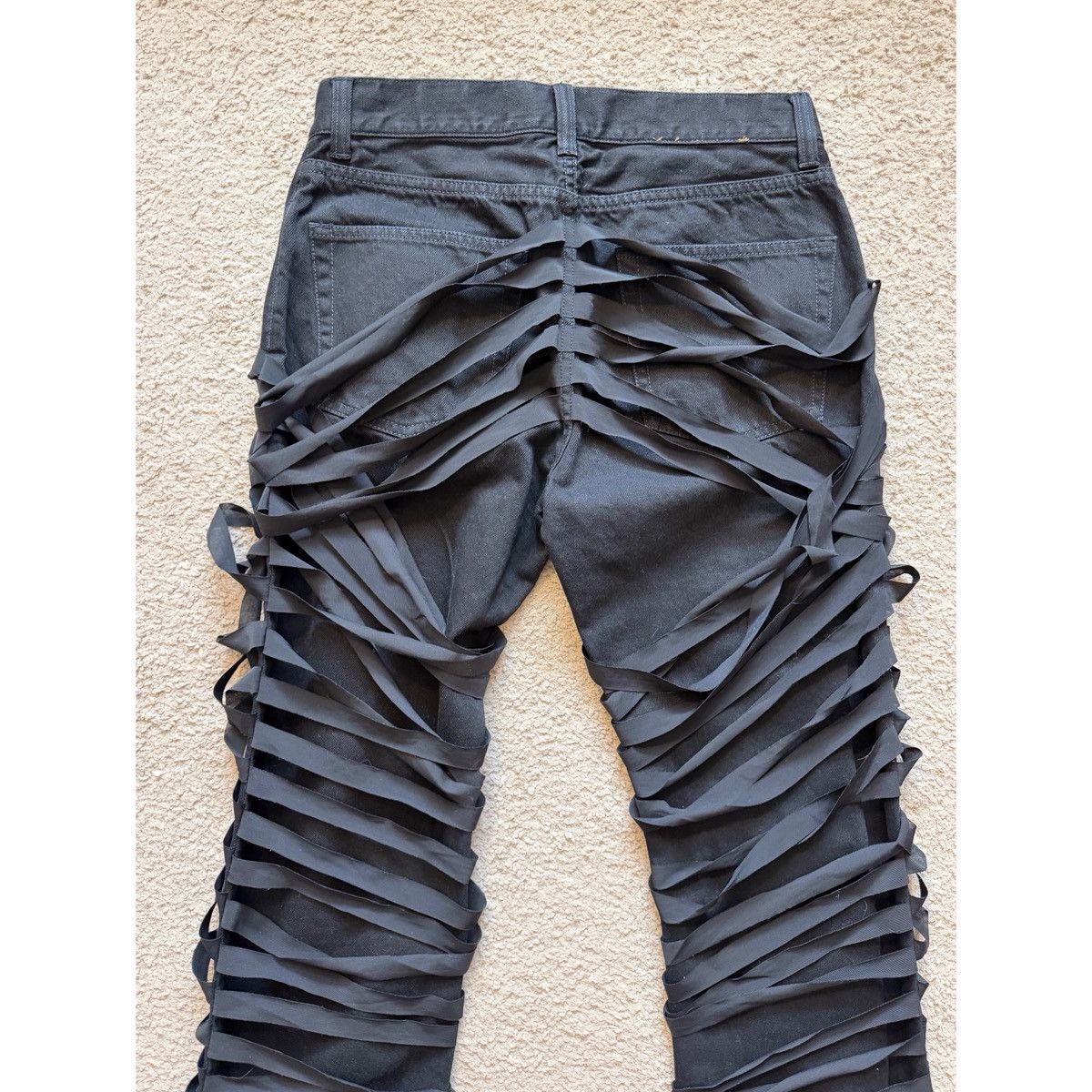 Helmut Lang HELMUT LANG BLACK RIBBON PANTS Size US 31 - 4 Thumbnail