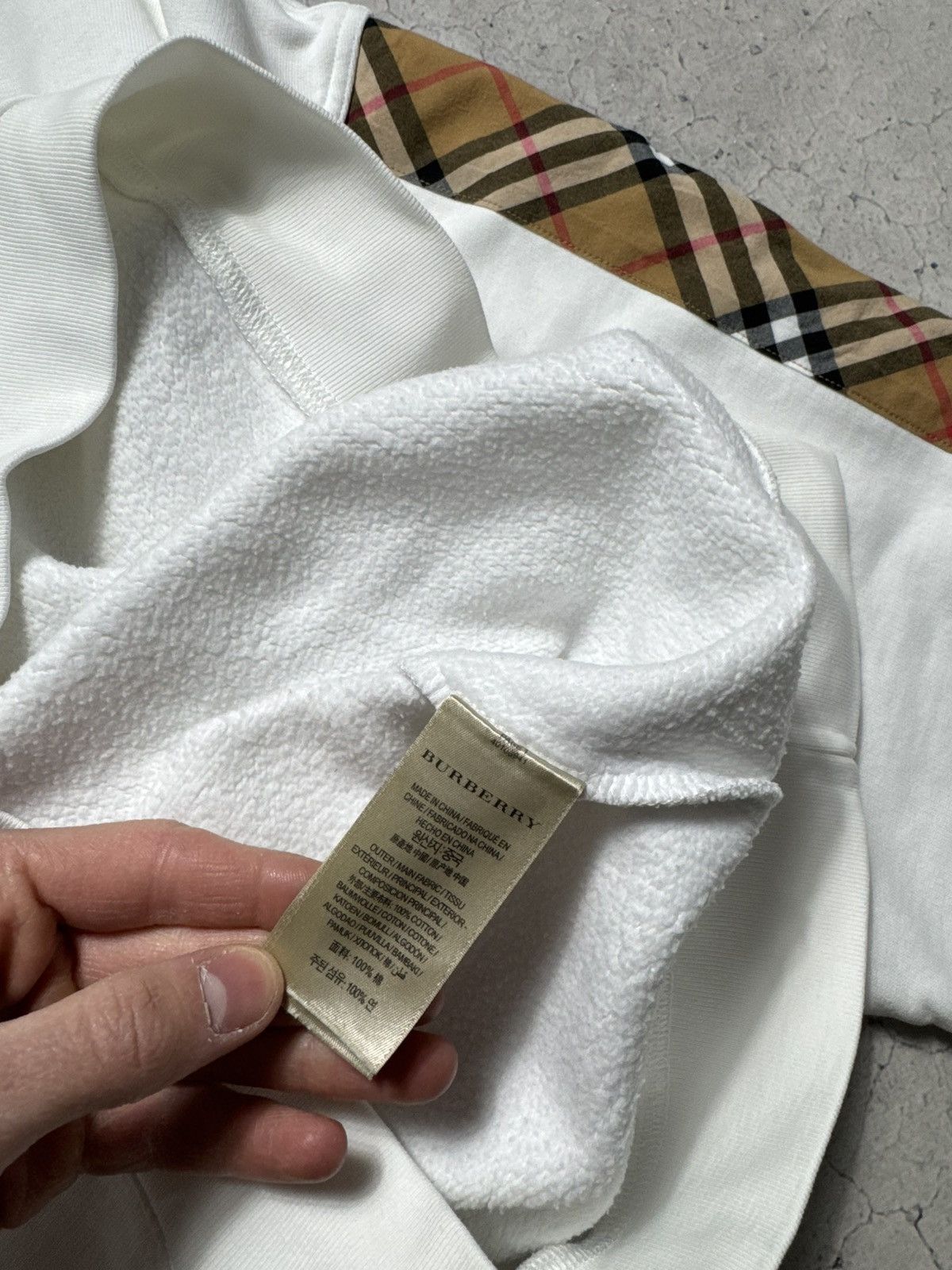Burberry Burberry London Checkered White Sweatshirt Size S White Size US S / EU 44-46 / 1 - 7 Thumbnail