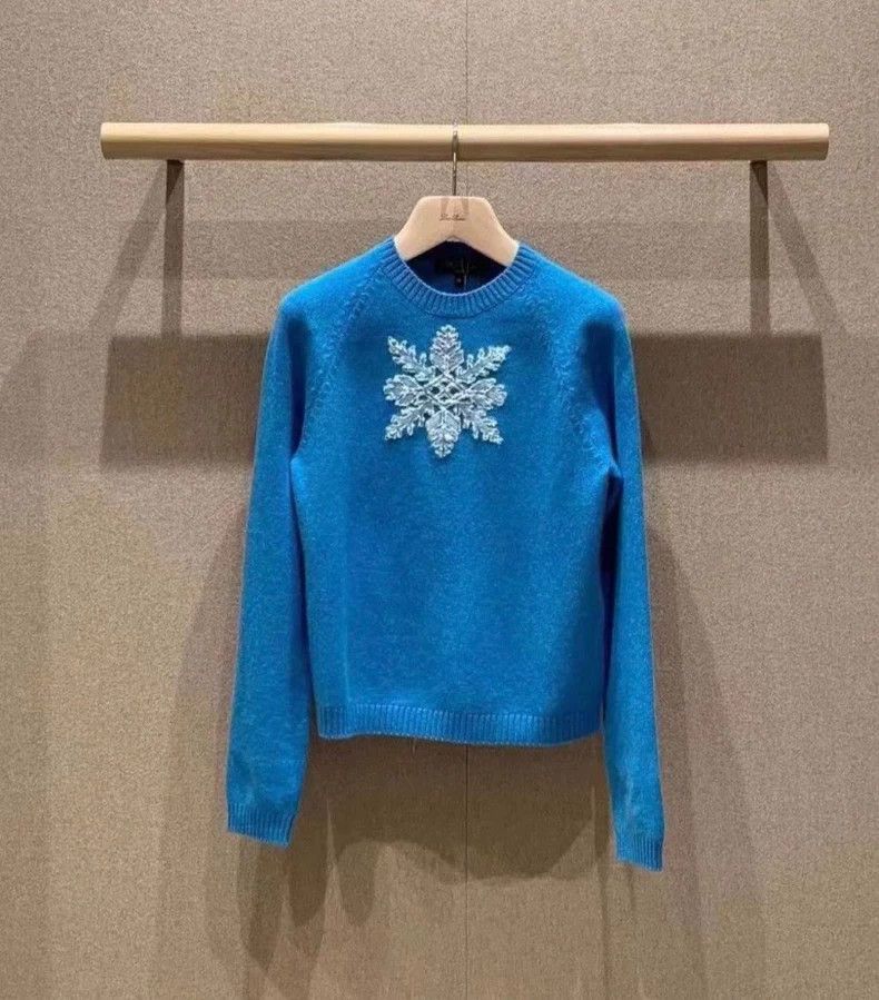 Ermenegildo Zegna Loro Piana Cashmere Snowflake Sweater- Size US M / EU 48-50 / 2 - 3 Thumbnail