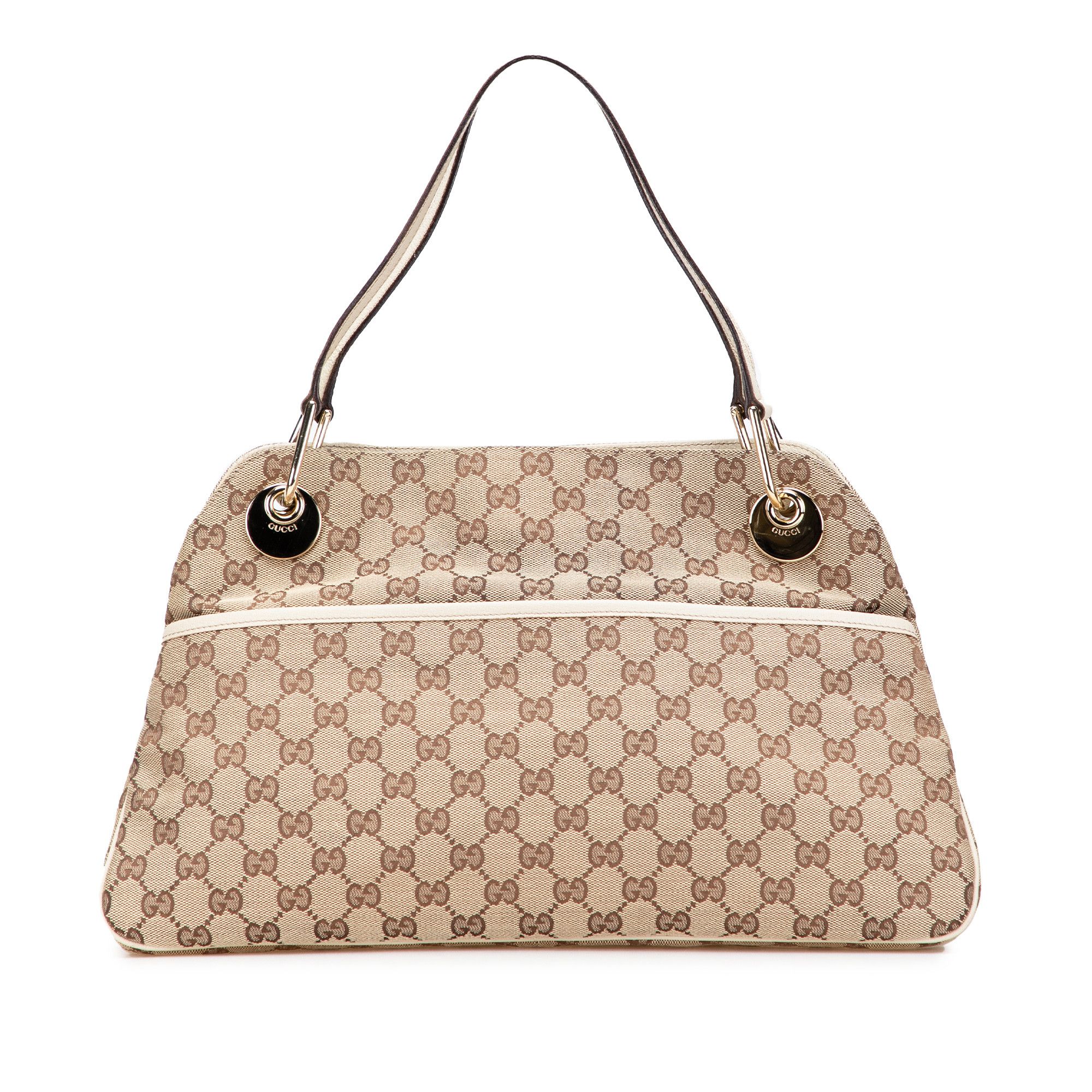 Gucci GG Canvas Eclipse Shoulder Bag in Brown, Women's