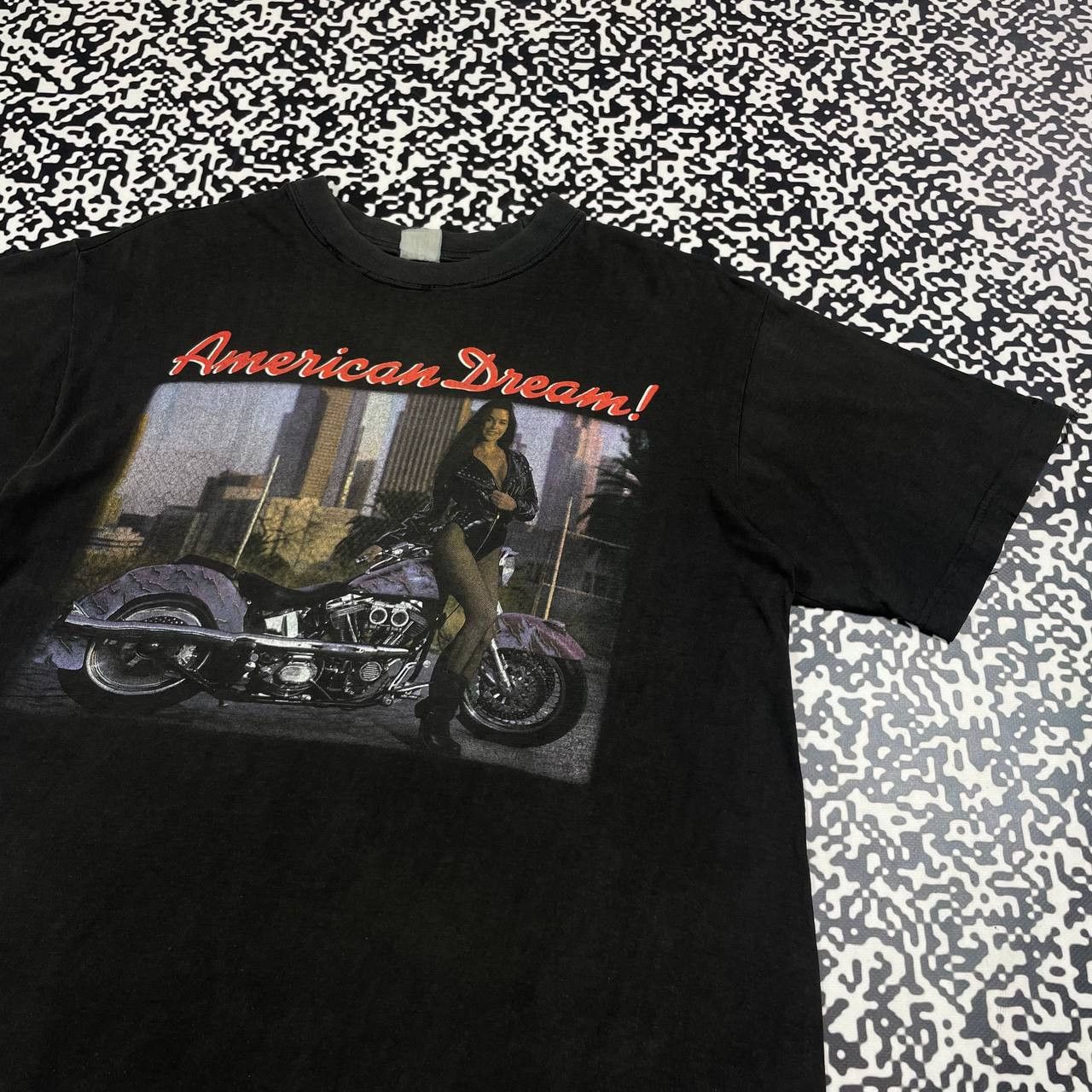 Vintage Vintage 90s American Dream Harley Davidson Style T-shirt Size US L / EU 52-54 / 3 - 5 Thumbnail