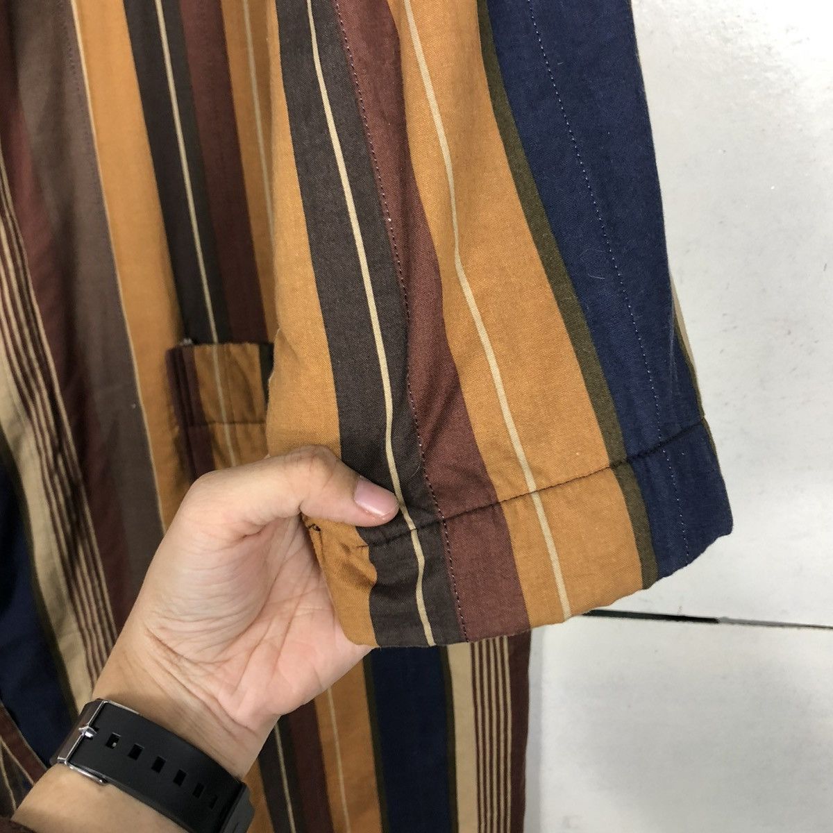 Japanese Brand 🔥VINTAGE LONG BATH ROBE JACKET KENZO STRIPED DESIGN BLANKET Size US M / EU 48-50 / 2 - 18 Thumbnail