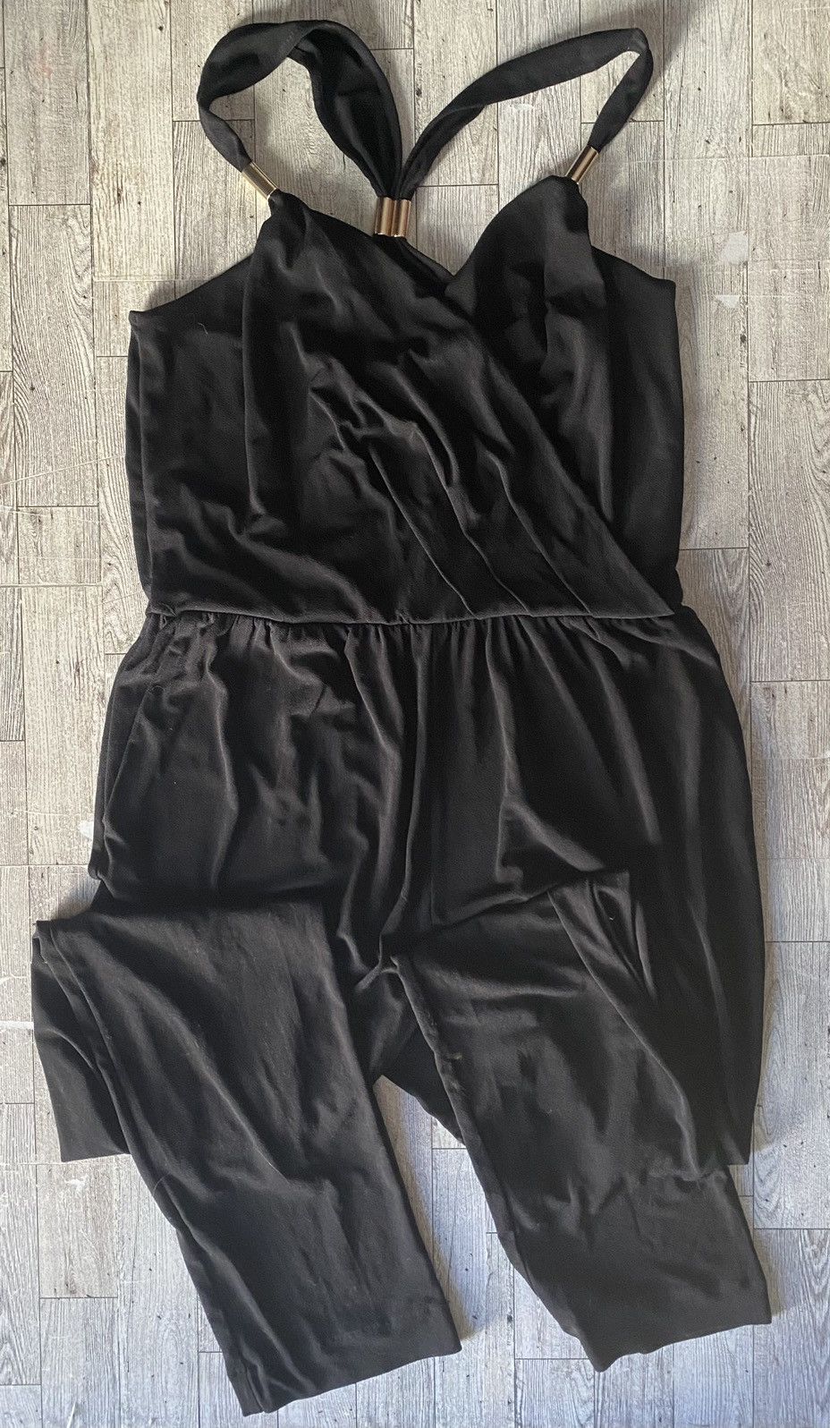 Jennifer Lopez JLO, Solid Racerback, Full Length, Sleeveless Jumpsuit Size 28" / US 6 / IT 42 - 4 Thumbnail