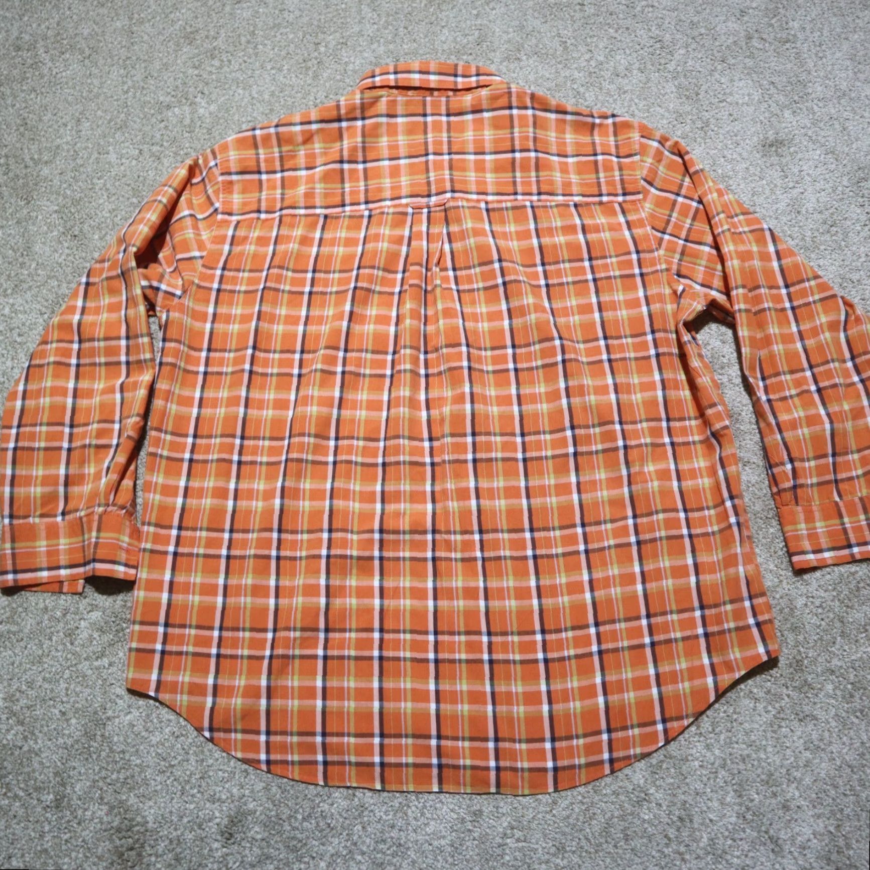 Chaps Chaps Orange Long Sleeve Button-Up Shirt XL Casual Outdoor 80s 90s Mens Size US XL / EU 56 / 4 - 8 Thumbnail