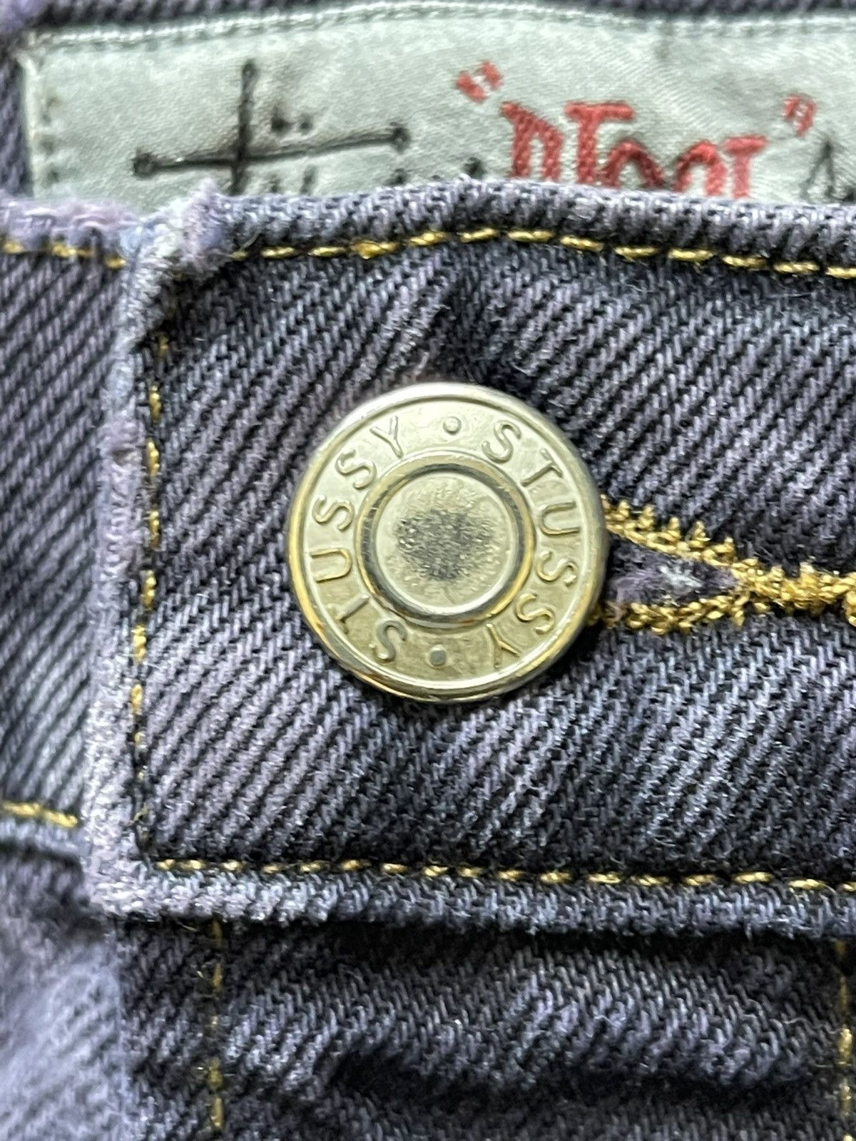 Stussy Stussy “Big Ol” Jeans Indigo Wash Baggy Denim Size 33W x 31L Size US 33 - 4 Thumbnail