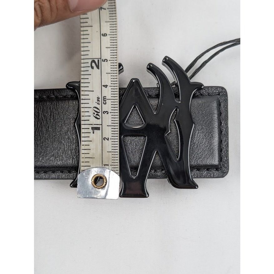 Amiri o1rshd1 Size: 90cm / 4cm MA Nappa Leather Belt in Black Size 36 - 9 Thumbnail