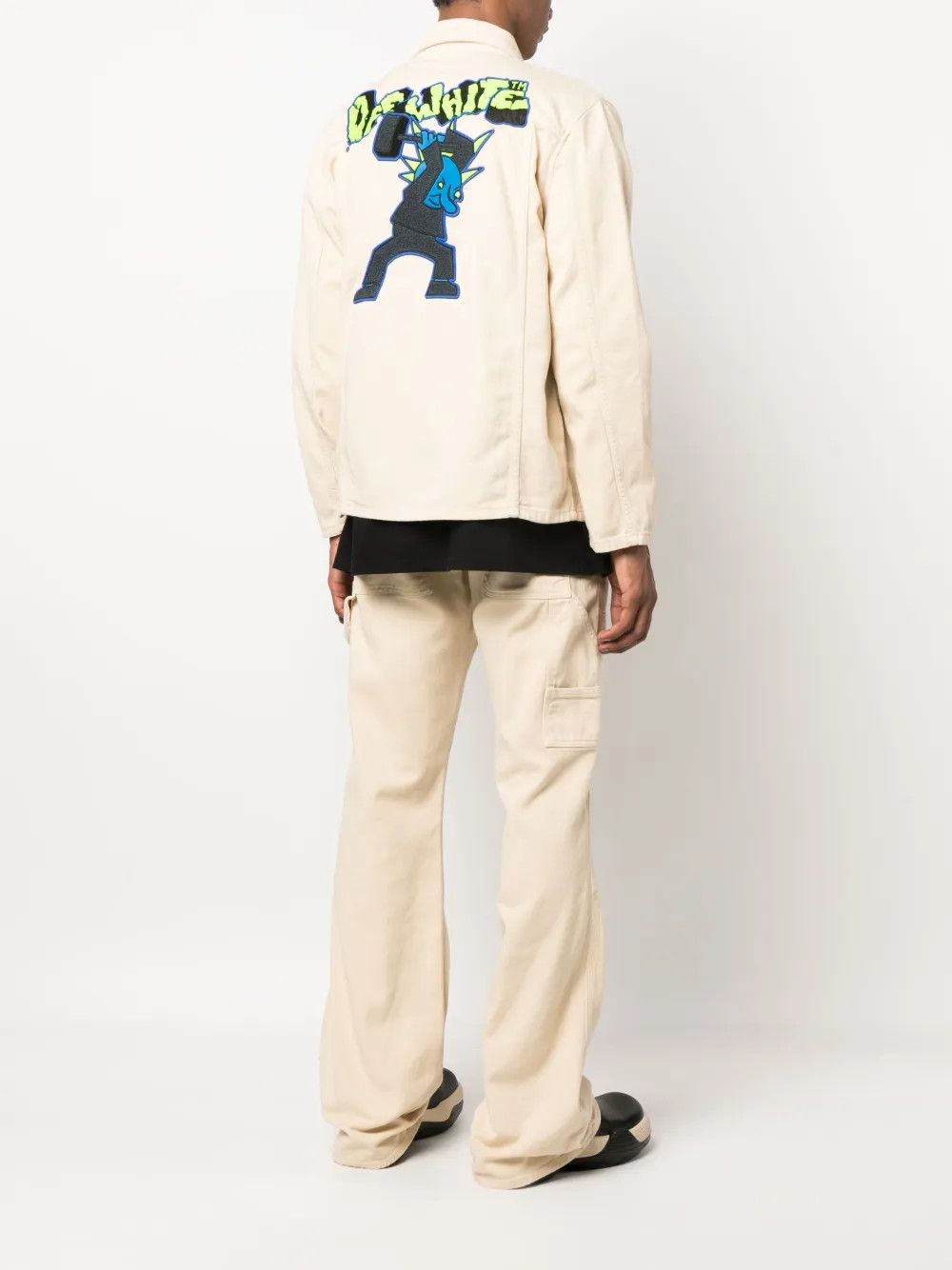 Off-White o1y0225 Denim Jacket in Beige Size US L / EU 52-54 / 3 - 5 Thumbnail