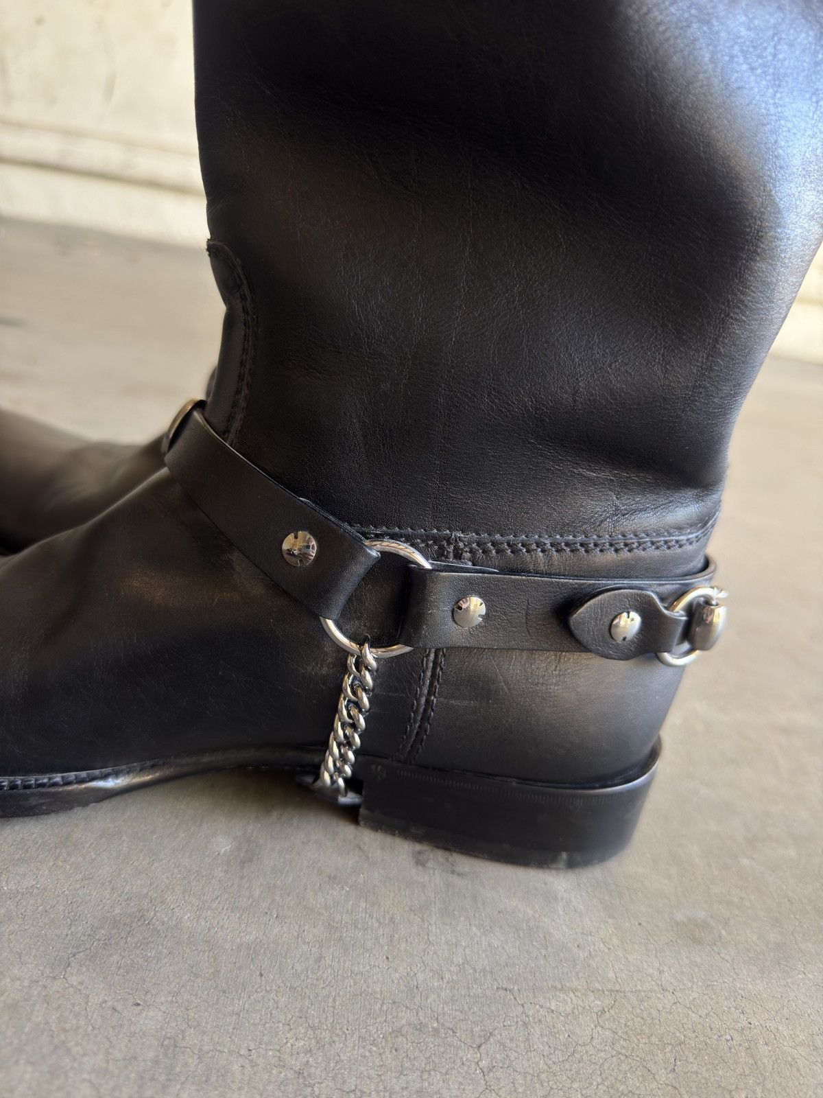 Gucci F/W 2006 Gucci Cow Leather Black Boots With Horsebit Harness Size US 7.5 / EU 40-41 - 8 Thumbnail