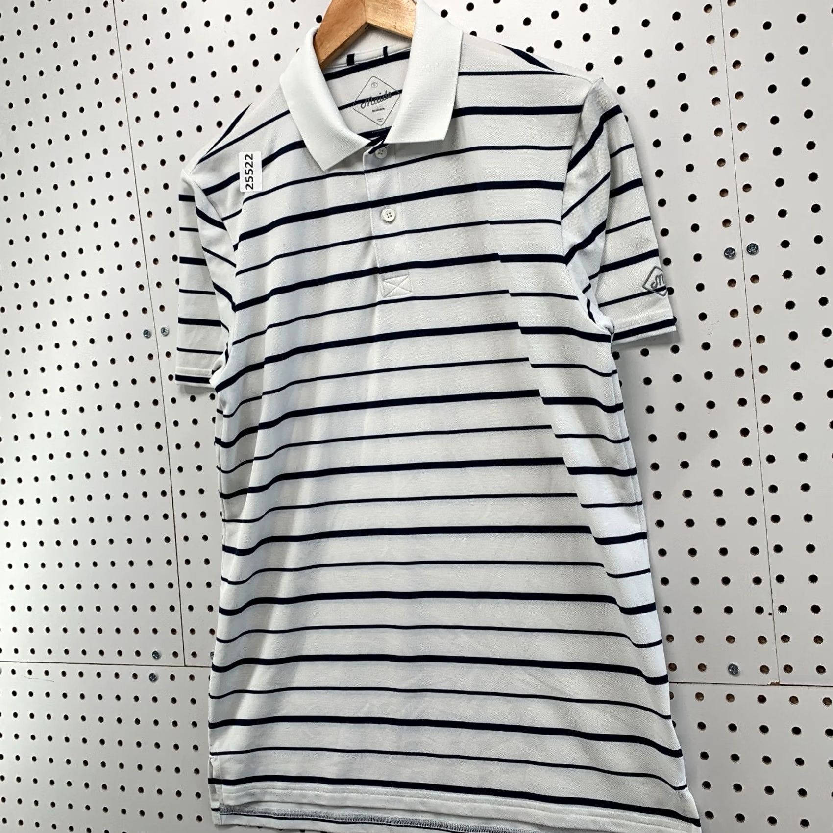 Bonobos Bonobos Polo Collared Shirt White Blue Striped Mens Small Golf Size US S / EU 44-46 / 1 - 6 Thumbnail