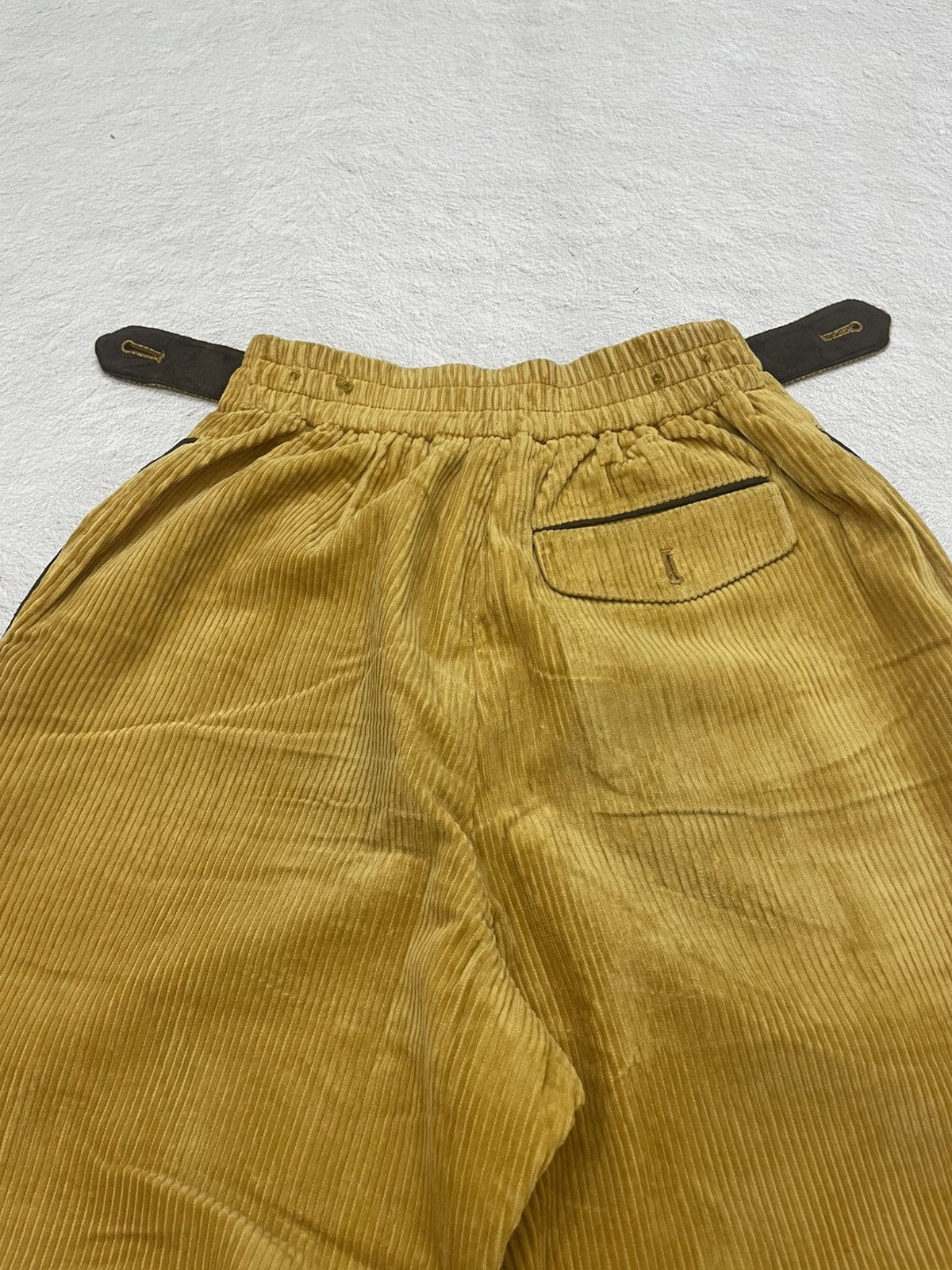 Christian Dior Monsieur Dior Corduroy Pants Mustard Yellow Pleated Trousers Size 23" - 8 Thumbnail