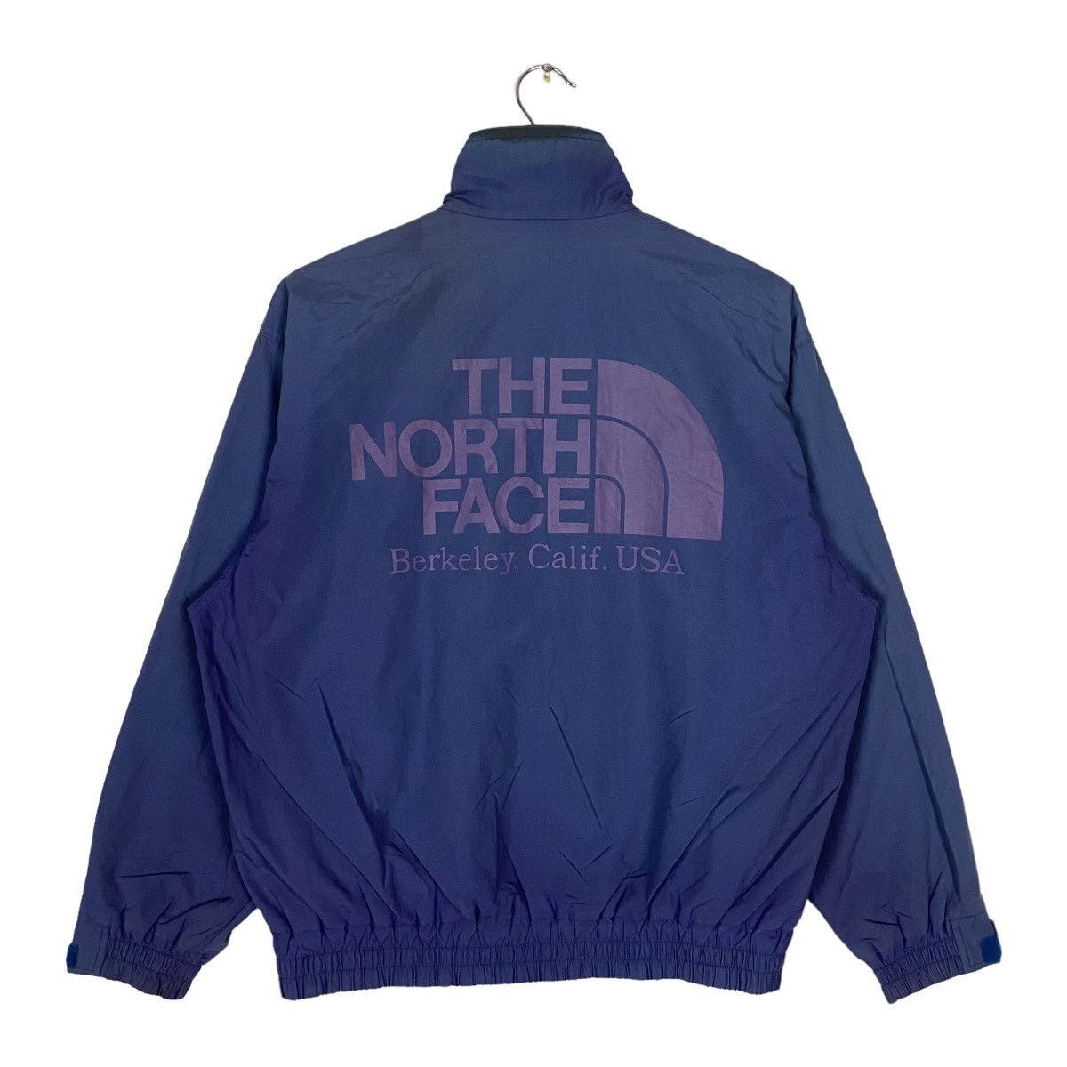 image of Vintage The North Face Spell Out Full Zipper Jacket in Purple, Men's (Size Small)